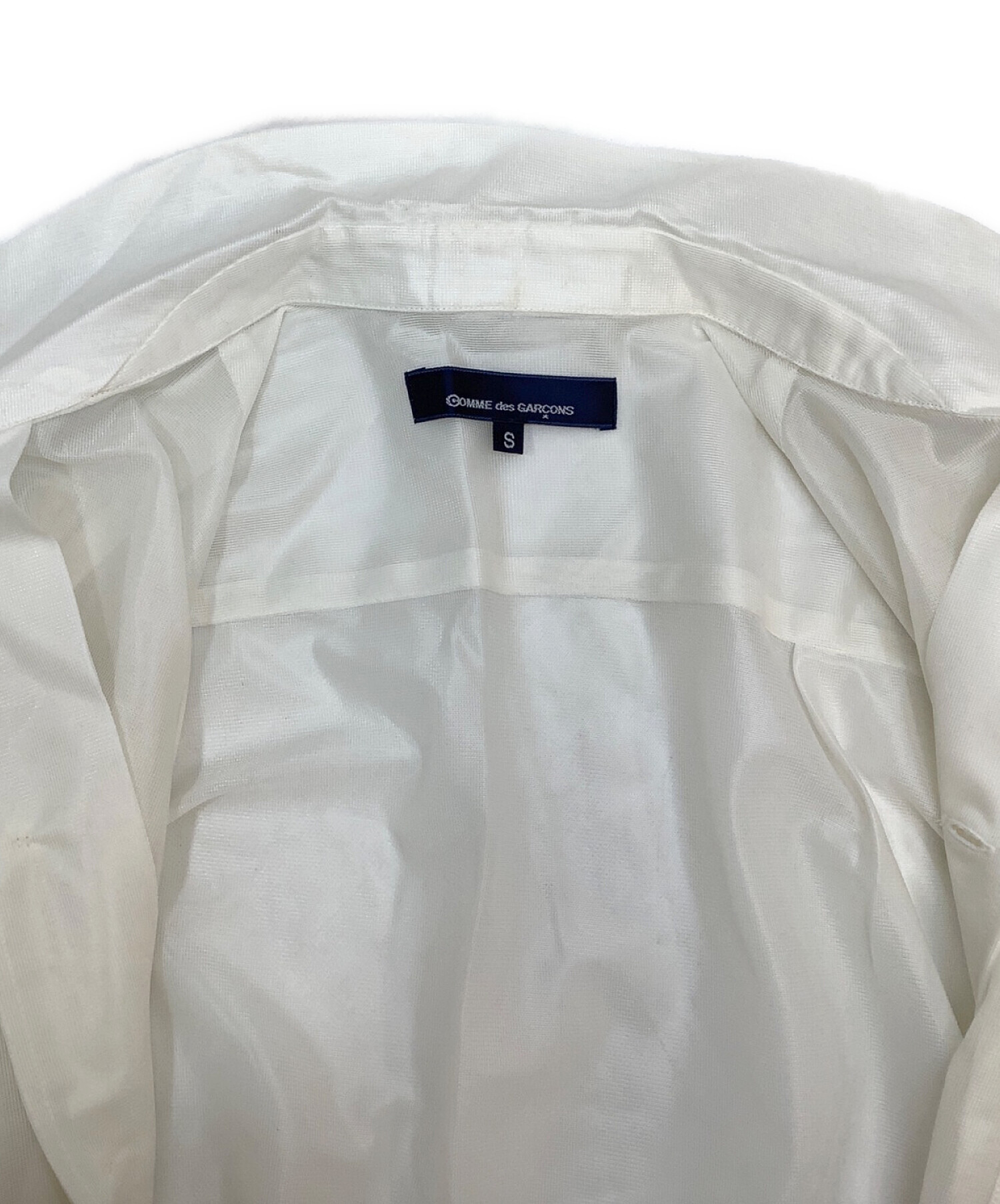 COMME des GARCONS (コムデギャルソン) 丸襟シアーシャツ ホワイト サイズ:S
