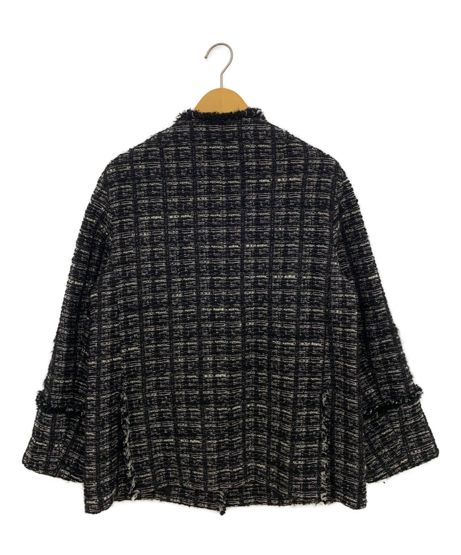 IENA (イエナ) Monotone Tweed ジャケット ブラック サイズ:36