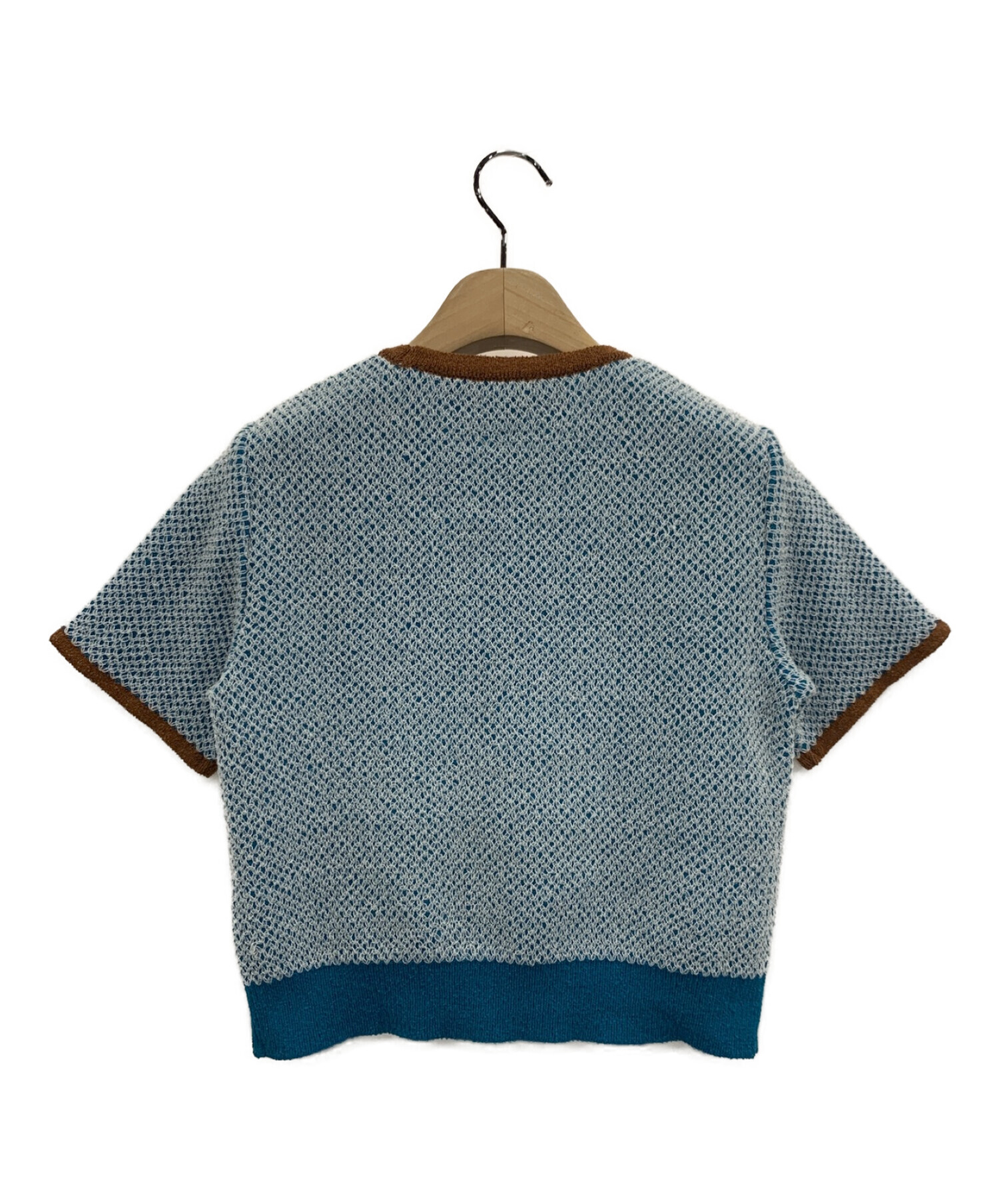 中古・古着通販】MURRAL (ミューラル) Jelly knit top ブルー