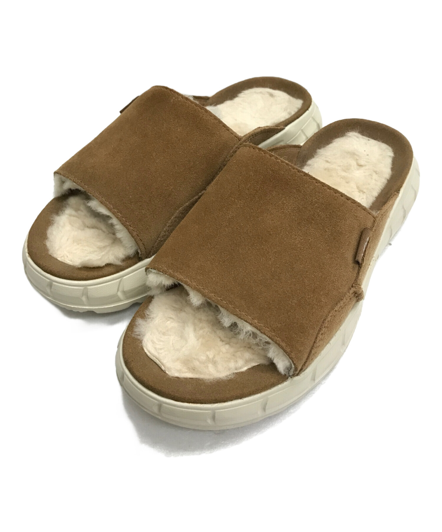 中古・古着通販】UGG (アグ) スライドサンダル ブラウン×ホワイト サイズ:24｜ブランド・古着通販 トレファク公式【TREFAC  FASHION】スマホサイト