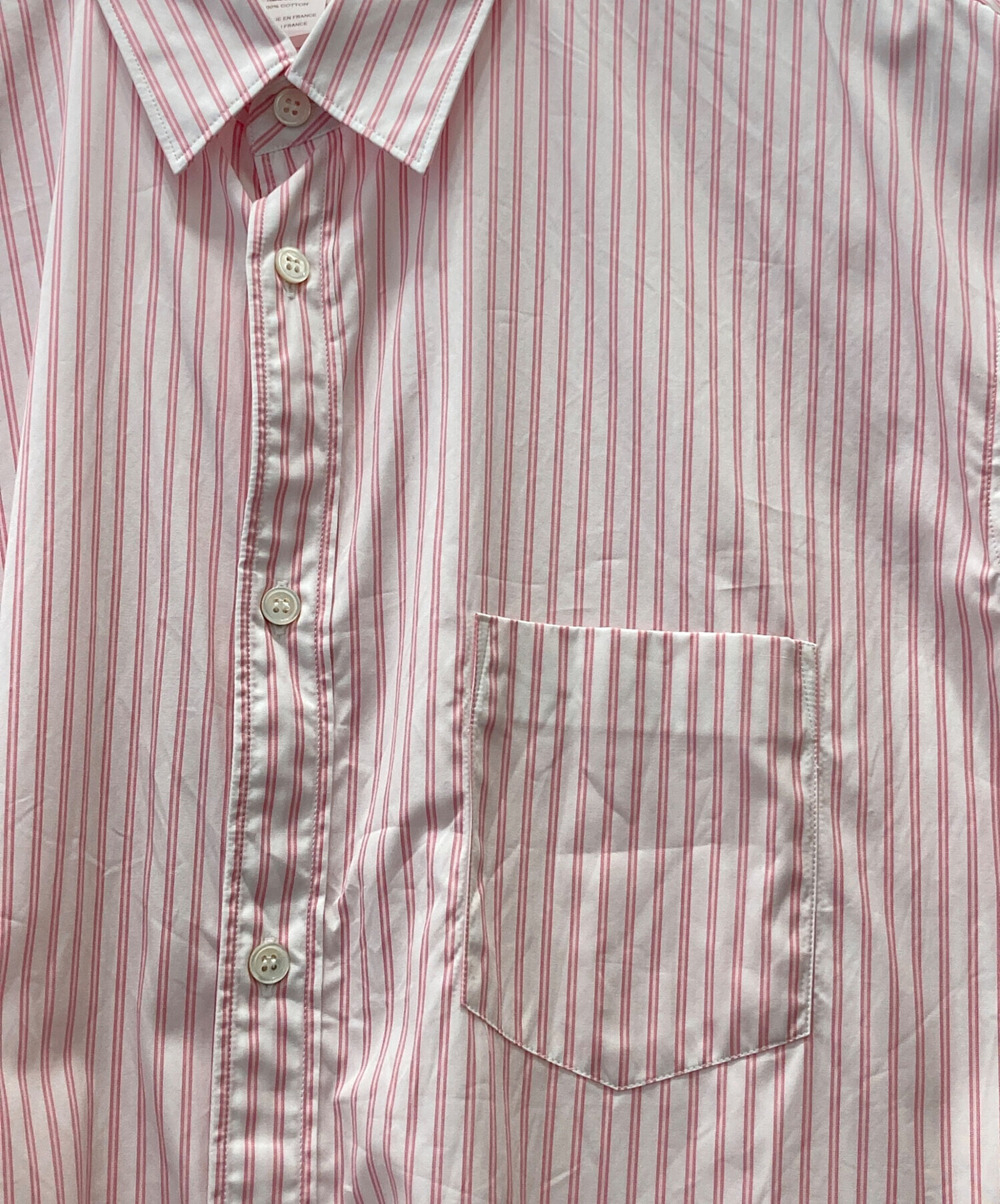 中古・古着通販】COMME des GARCONS SHIRT (コムデギャルソンシャツ) FOREVERストライプシャツ ピンク×ホワイト サイズ:X｜ブランド・古着通販  トレファク公式【TREFAC FASHION】スマホサイト