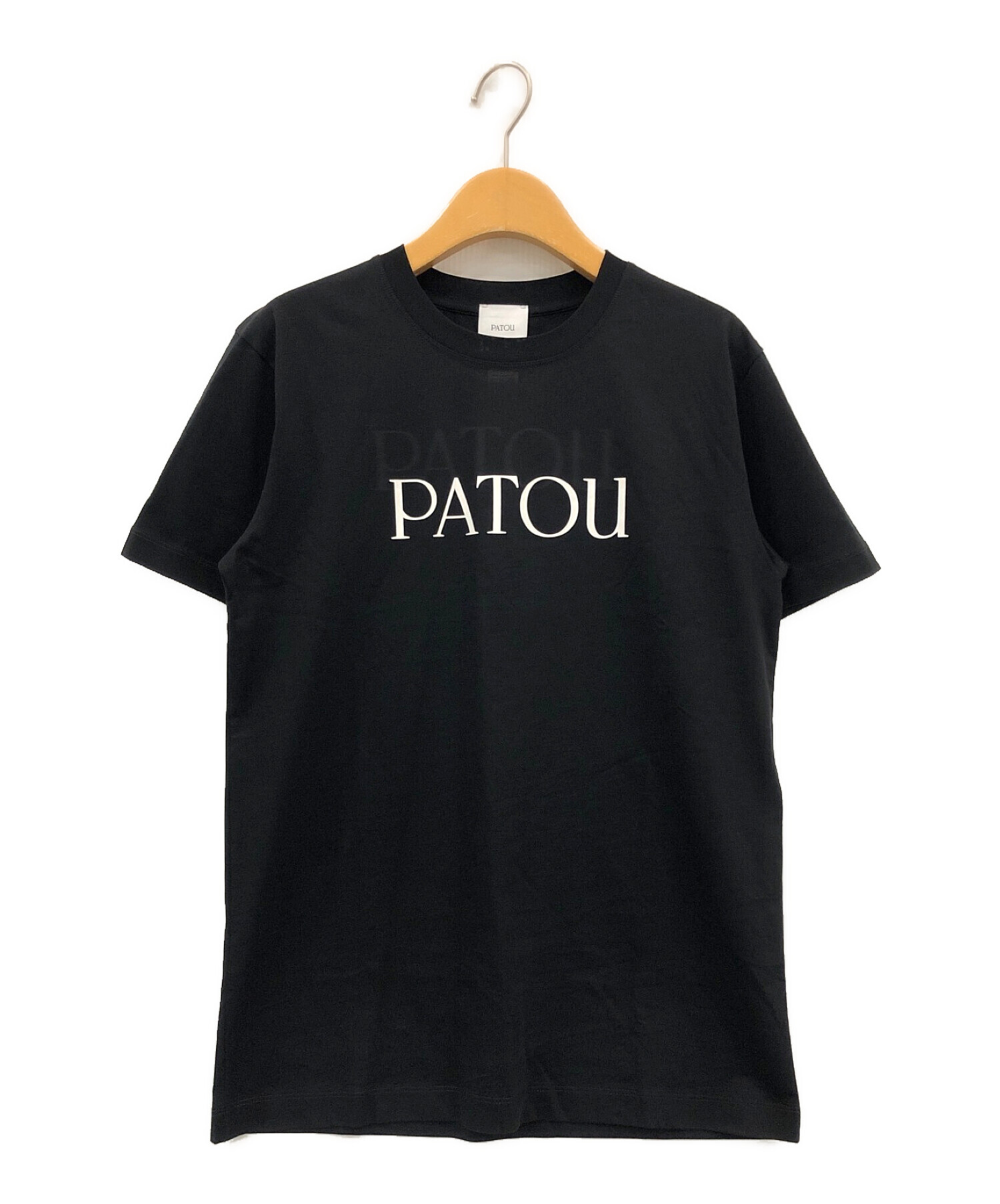 patou (パトゥ) オーガニックコットン パトゥロゴTシャツ ブラック サイズ:XS