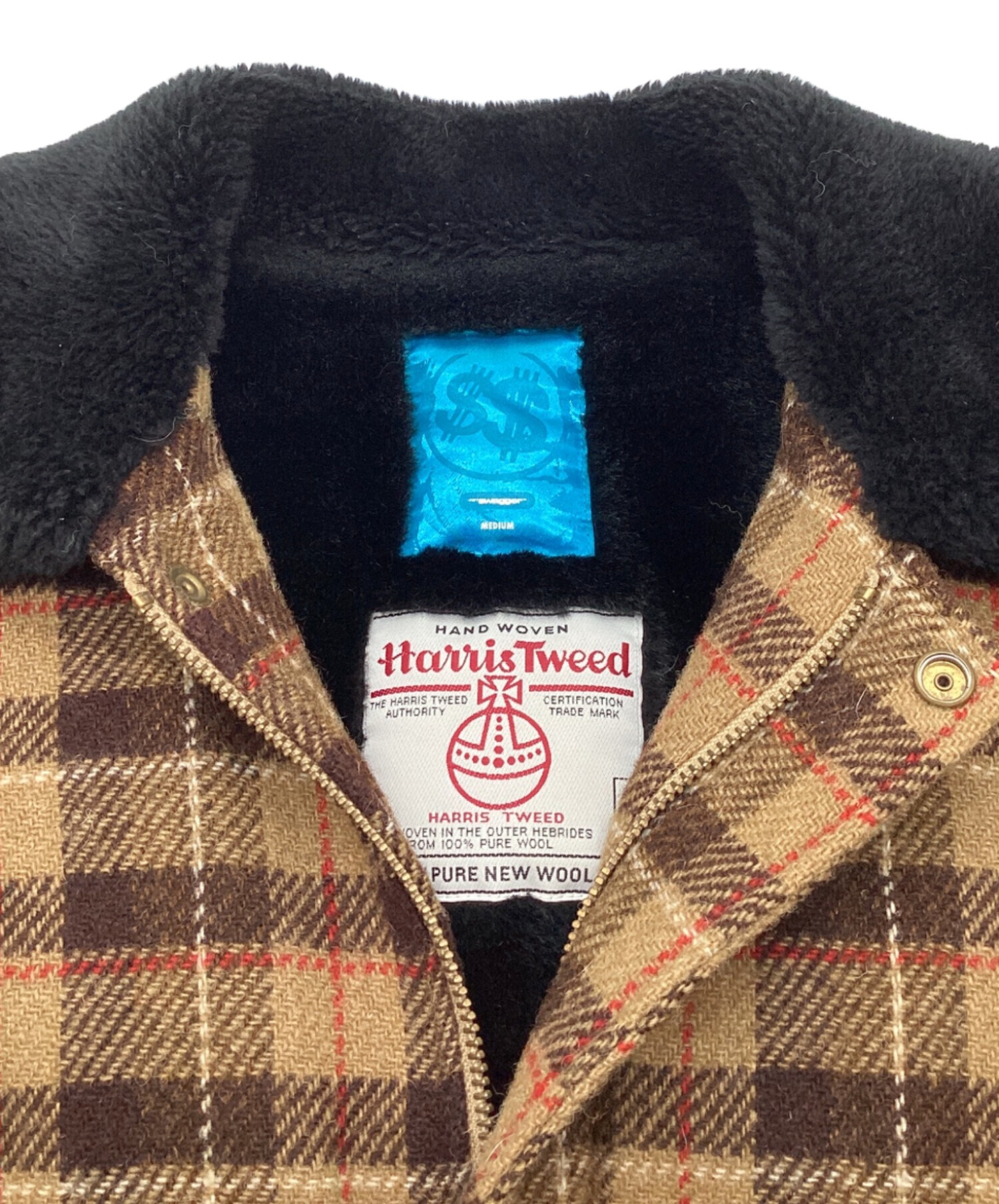 中古・古着通販】Harris Tweed (ハリスツイード) SWAGGER (スワッガー) 裏ボアジャケット タータンチェック ウール ブラウン  サイズ:MEDIUM｜ブランド・古着通販 トレファク公式【TREFAC FASHION】スマホサイト