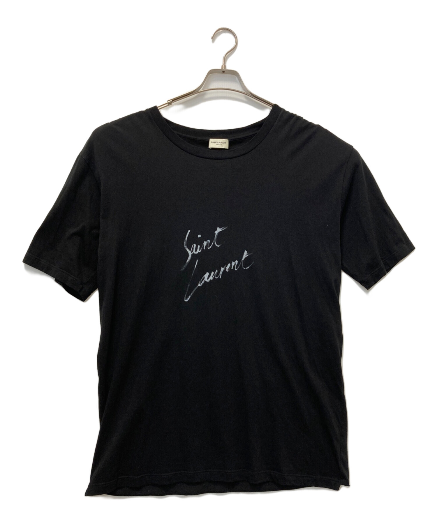 中古・古着通販】Saint Laurent Paris (サンローランパリ) ロゴプリントTシャツ ブラック サイズ:SIZE M｜ブランド・古着通販  トレファク公式【TREFAC FASHION】スマホサイト