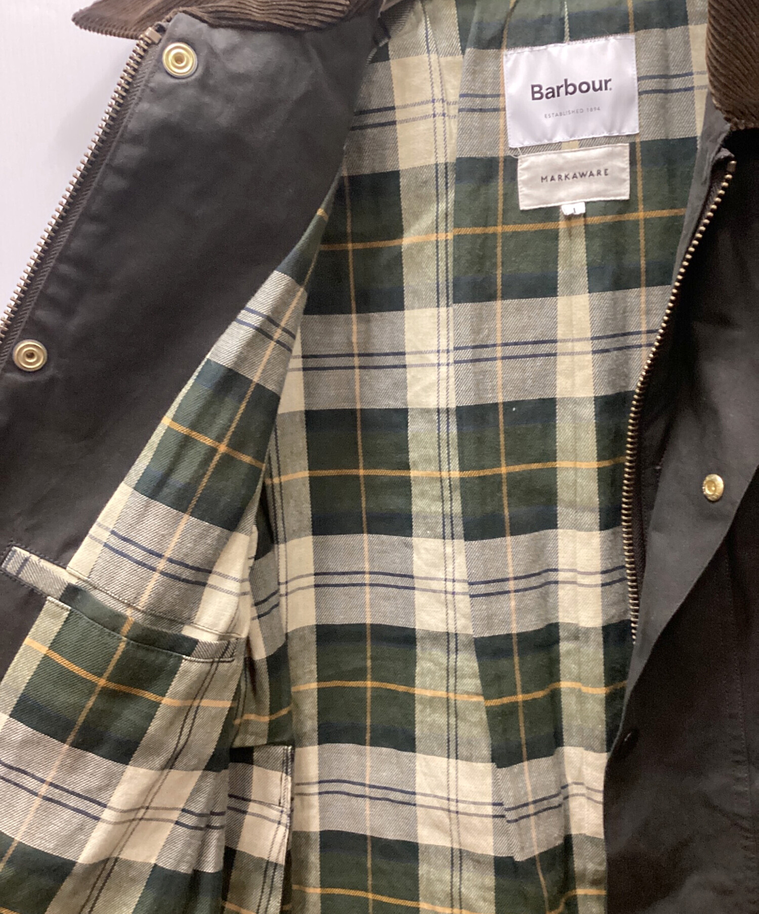 中古・古着通販】Barbour (バブアー) MARKAWARE (マーカウェア) EDIFICE (エディフィス) 別注 BURGHLEY/バーレー  カーキ サイズ:1｜ブランド・古着通販 トレファク公式【TREFAC FASHION】スマホサイト