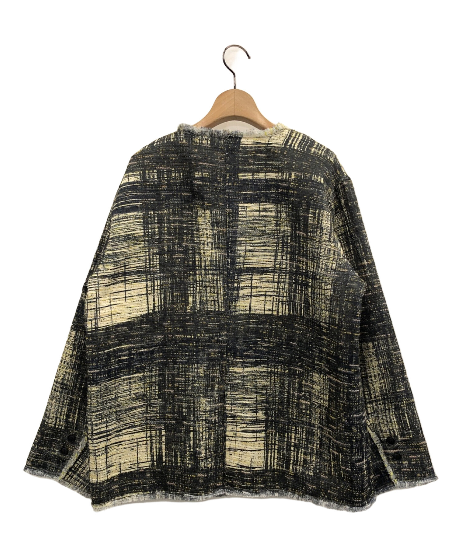 AMERI (アメリ) LADY LIKE PRINT TWEEDS JACKET グリーン サイズ:S