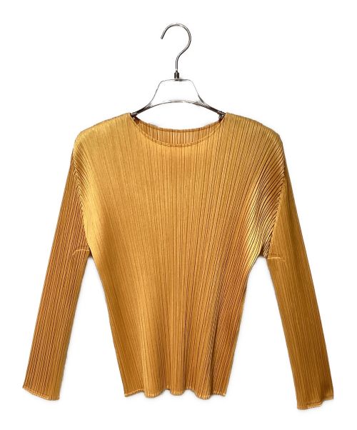 中古・古着通販】PLEATS PLEASE (プリーツプリーズ) Pleats Long Sleeve Cut and Sew（プリーツロングスリーブカットソー）  ピーナッツ サイズ:3｜ブランド・古着通販 トレファク公式【TREFAC FASHION】スマホサイト