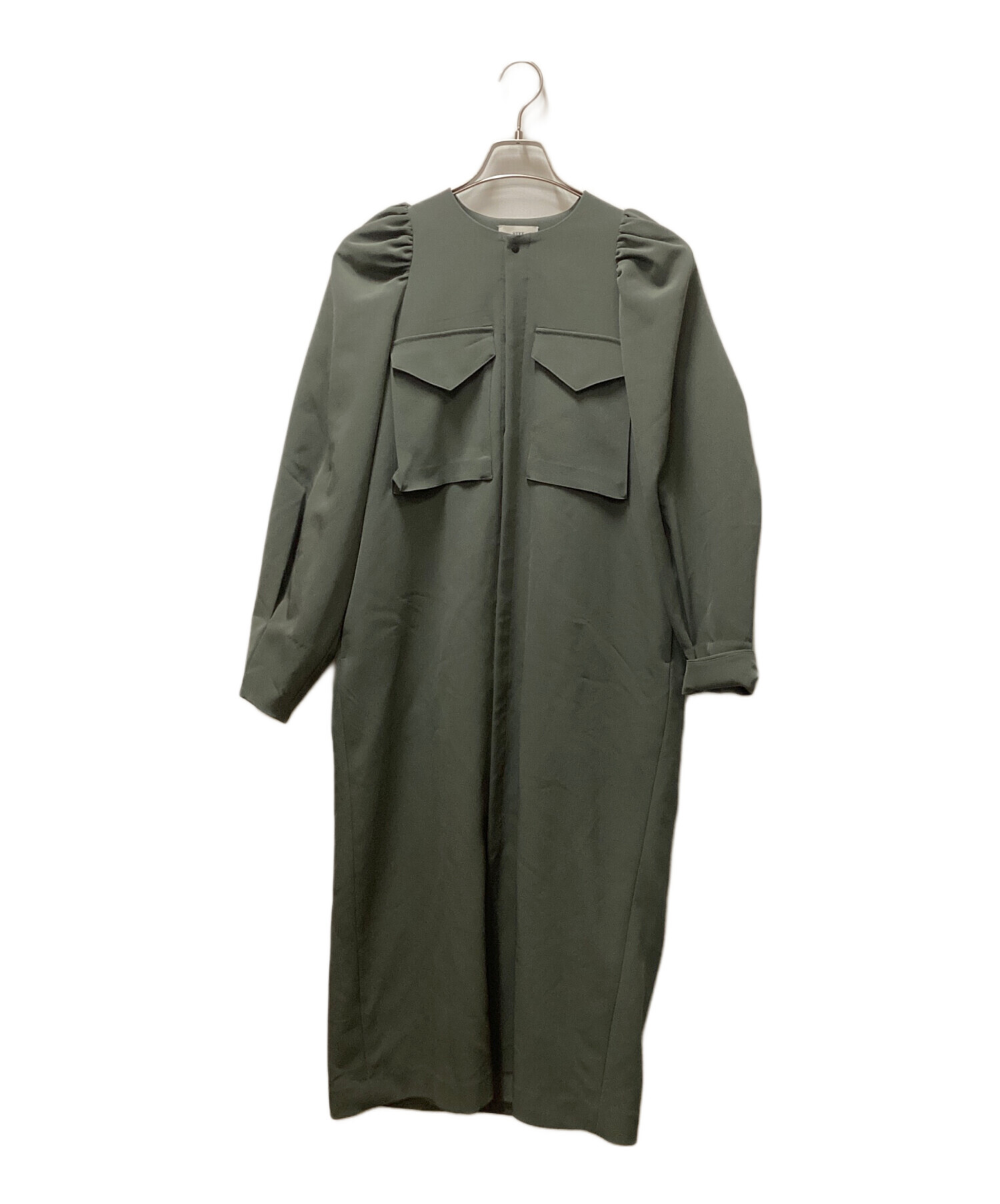 HYKE (ハイク) Soalon Coverall Dress/ソアロンカバーオールドレス グリーン サイズ:1