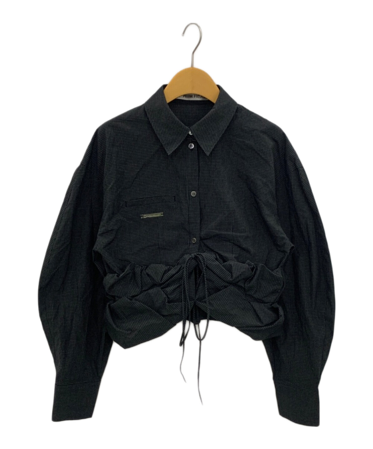 PRANK PROJECT (プランクプロジェクト) Voluminous Ruffled Short Shirt ブラック サイズ:FREE