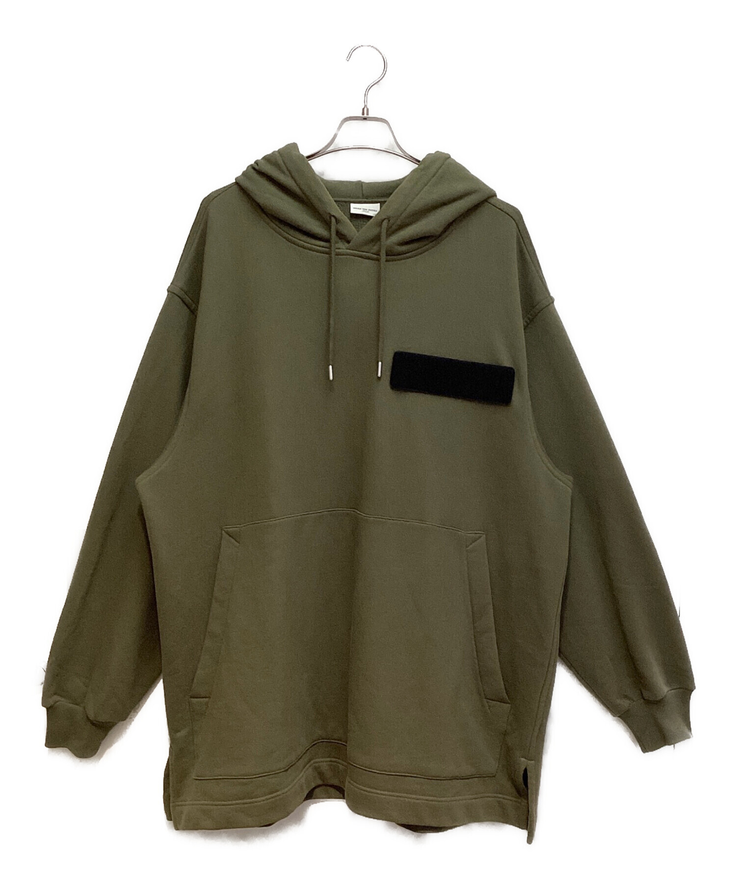 中古・古着通販】DRIES VAN NOTEN (ドリスヴァンノッテン) 21SS Tape design pullover hoodie  (テープデザインプルオーバーフーディ) カーキ サイズ:S｜ブランド・古着通販 トレファク公式【TREFAC FASHION】スマホサイト