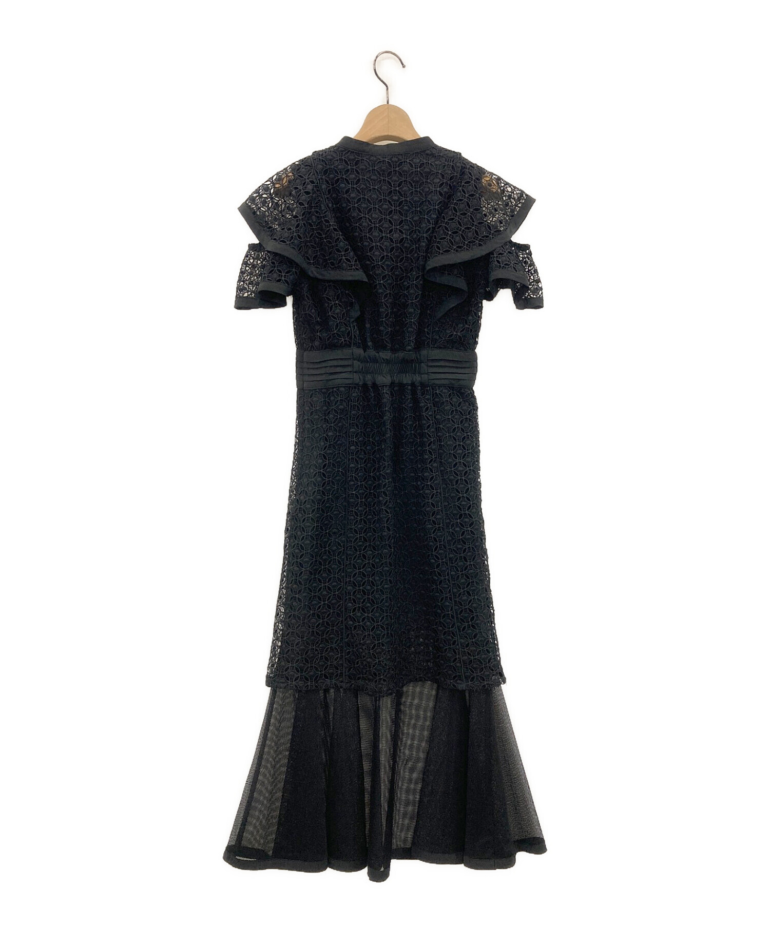 riu (リウ) Chemical lace piping dress ブラック サイズ:F