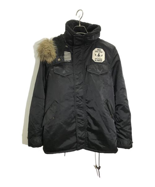 【中古・古着通販】Hysteric Glamour (ヒステリックグラマー) エアフォースプリマロフトモッズコート ブラック  サイズ:S｜ブランド・古着通販 トレファク公式【TREFAC FASHION】スマホサイト