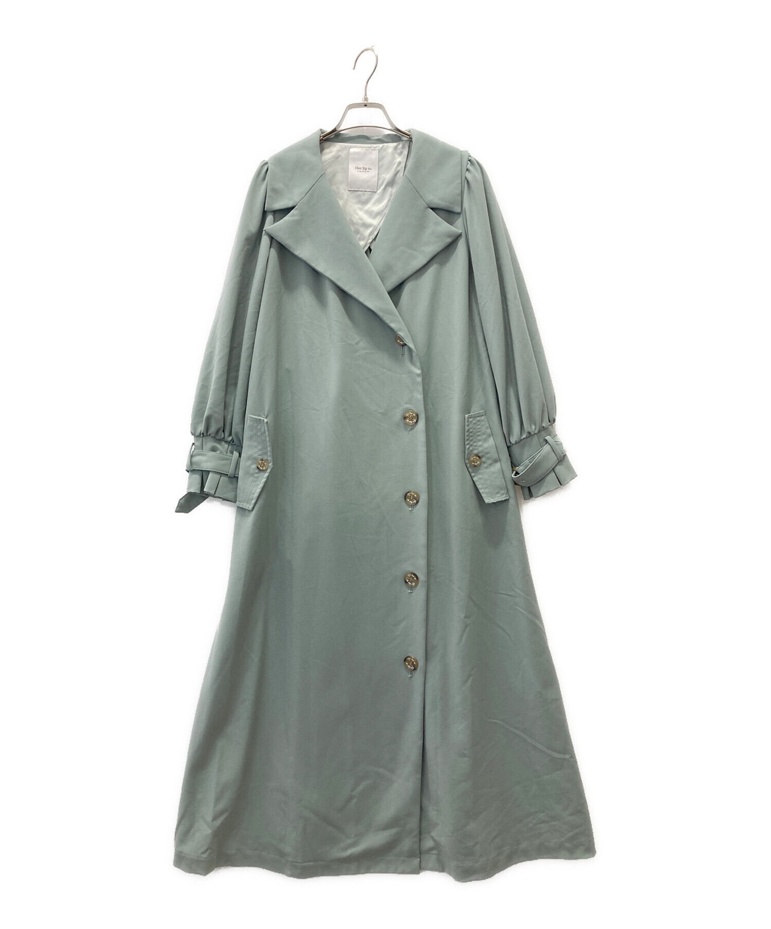 中古・古着通販】Her lip to (ハーリップトゥ) Belted Dress Trench Coat グリーン サイズ:M｜ブランド・古着通販  トレファク公式【TREFAC FASHION】スマホサイト