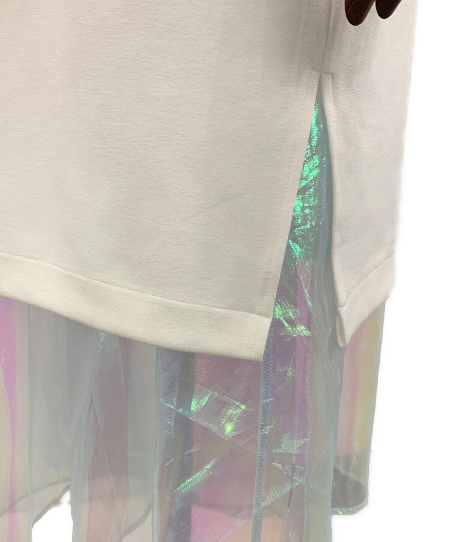 AMERI (アメリ) AURORA LAYERED DRESS ホワイトスカイブルー サイズ:S