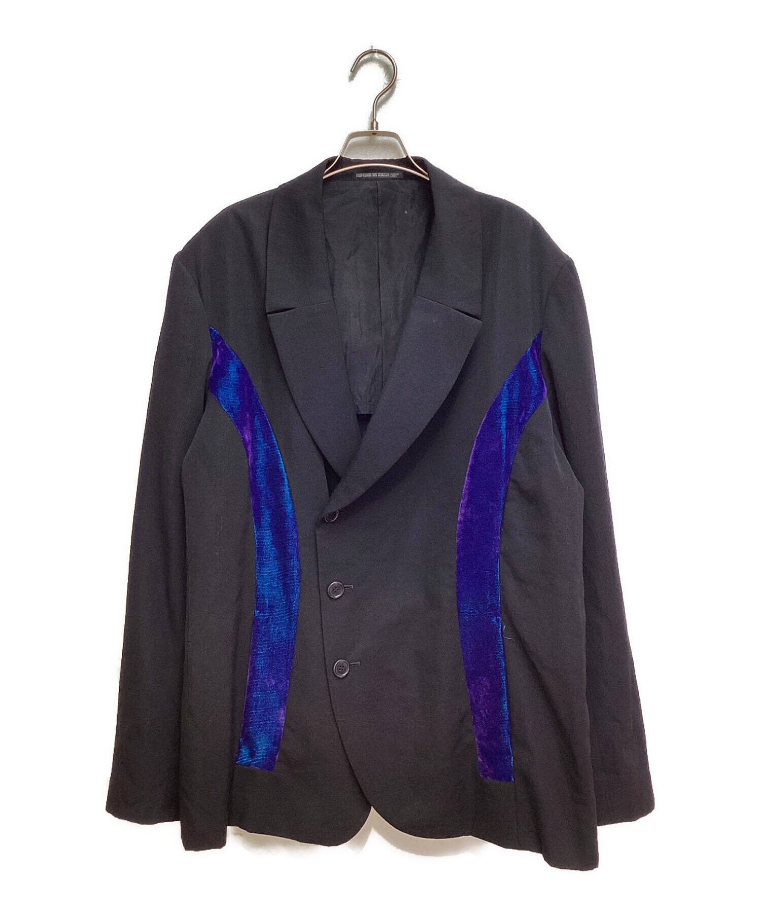 中古・古着通販】Yohji Yamamoto pour homme (ヨウジヤマモト プールオム) Velour Switching Tailored  Jacket（ベロア切り替えテーラードジャケット） ブラック サイズ:M｜ブランド・古着通販 トレファク公式【TREFAC FASHION】スマホサイト