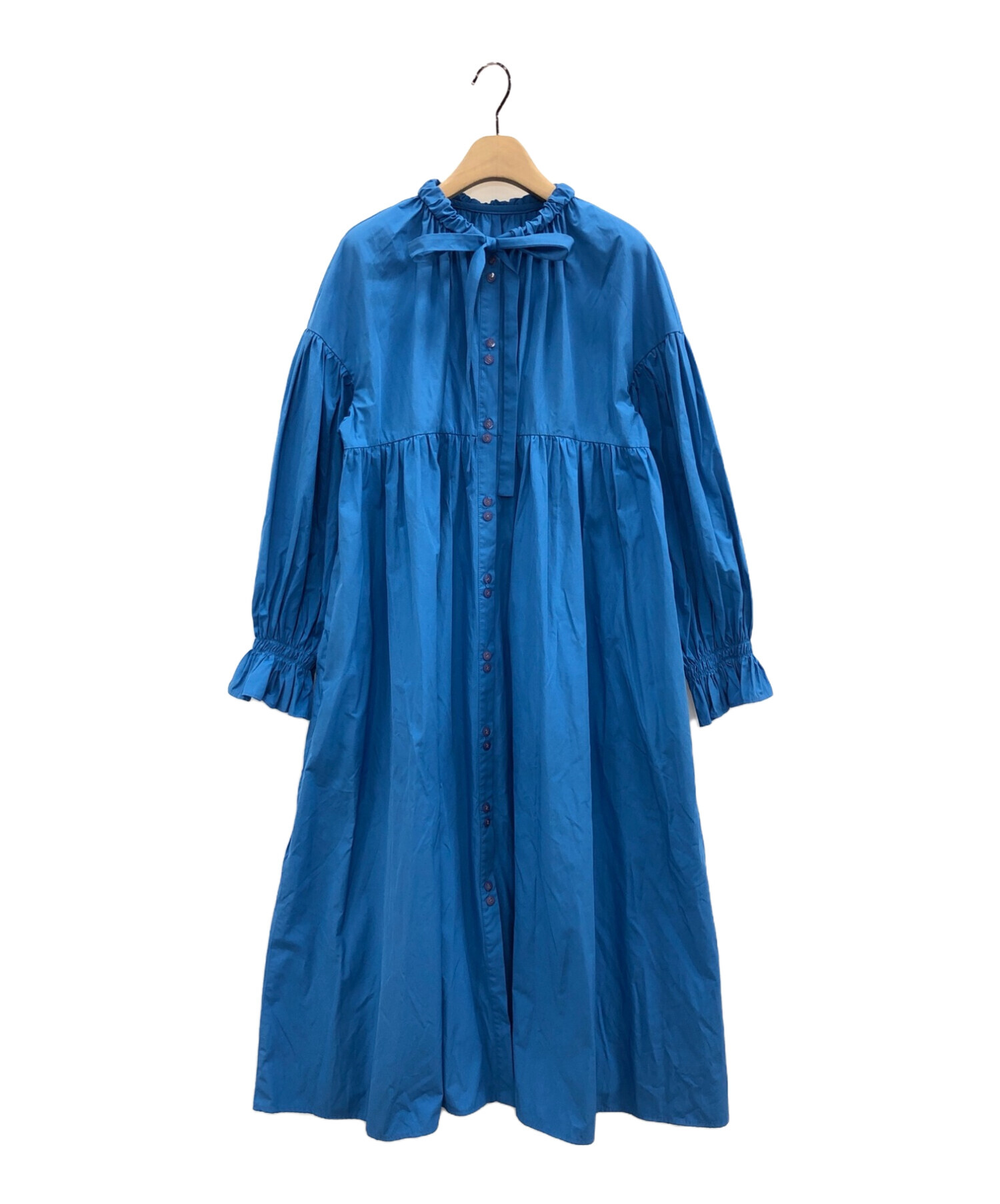 machatt (マチャット) リボンバックティアードドレス ブルー サイズ:F