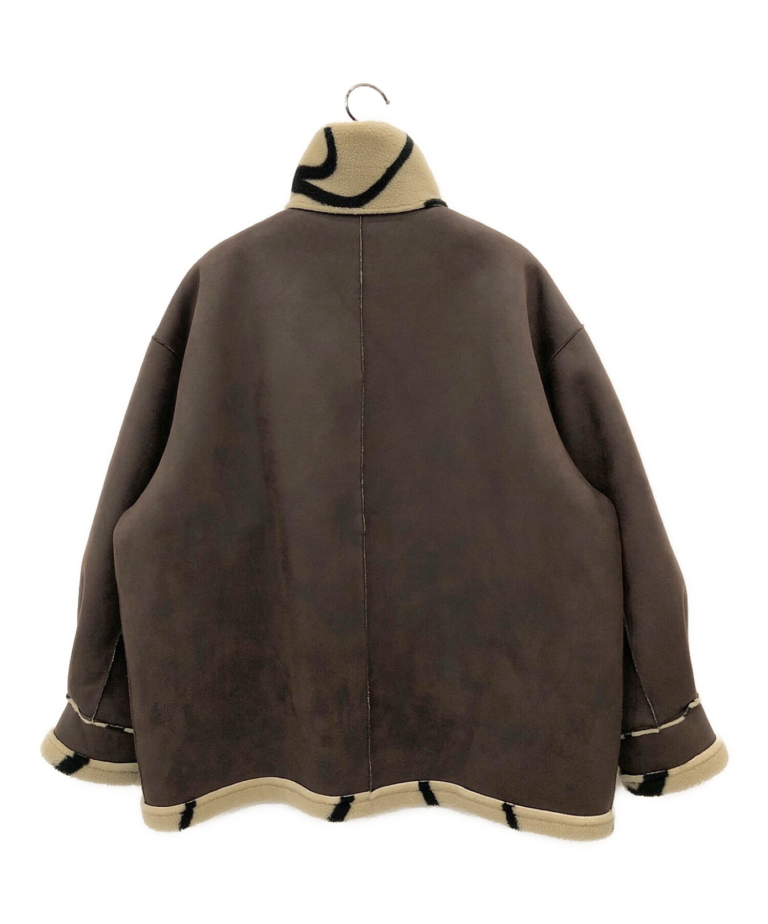 AMERI (アメリ) 2WAY REVERSIBLE BOA JACKET ブラウン サイズ:F