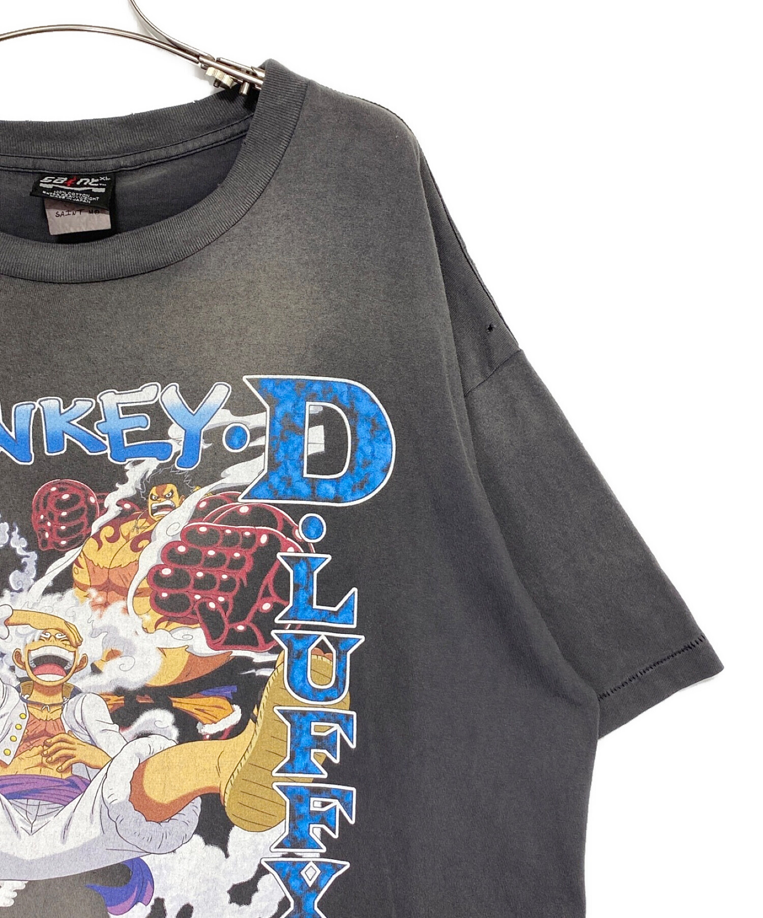 SAINT MICHAEL (セントマイケル) ONE PIECE (ワンピース) Tシャツ ブラック サイズ:XL