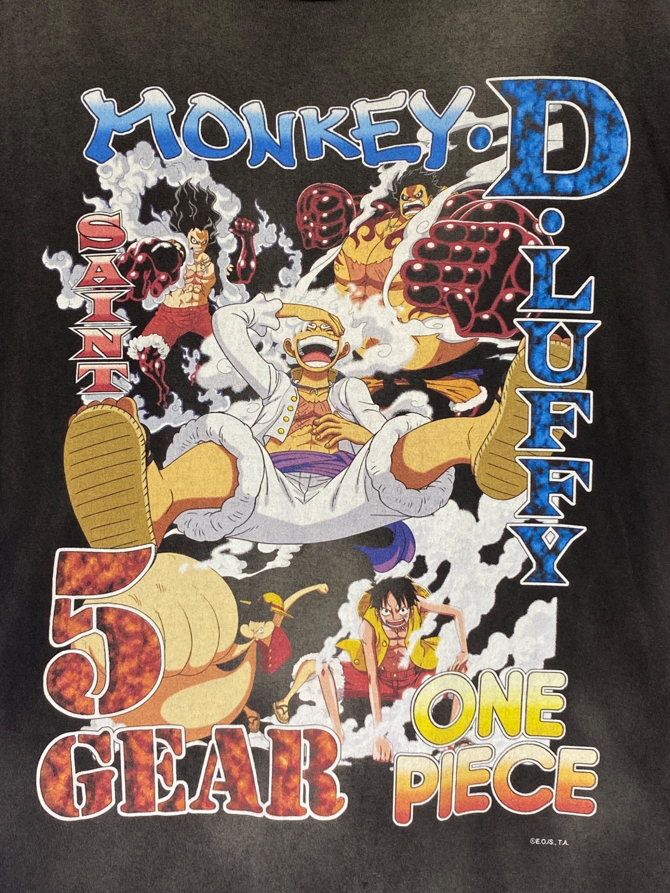 SAINT MICHAEL (セントマイケル) ONE PIECE (ワンピース) Tシャツ ブラック サイズ:XL