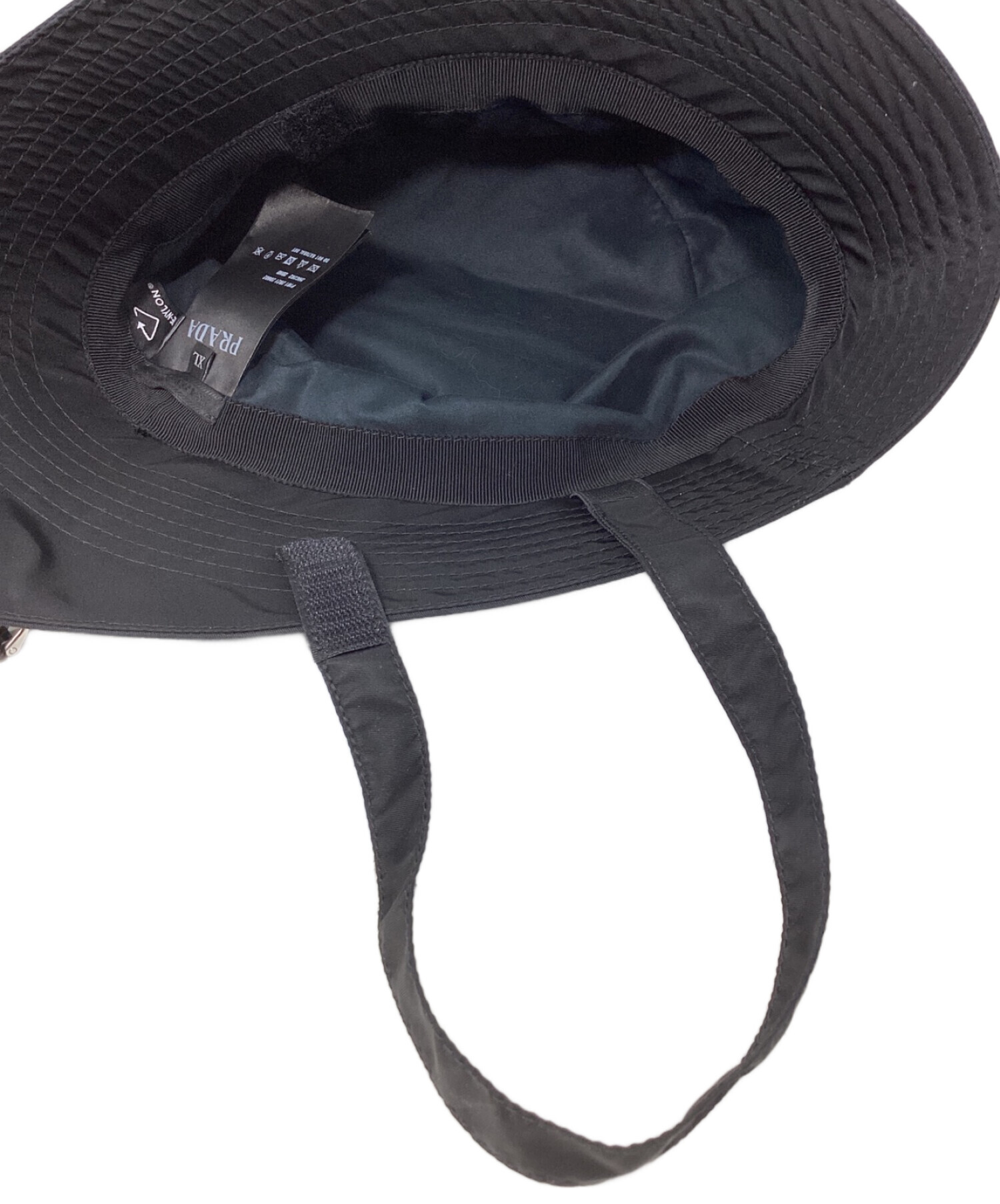 PRADA (プラダ) Re-Nylon Bucket Hat(リナイロン バケットハット) ブラック サイズ:XL