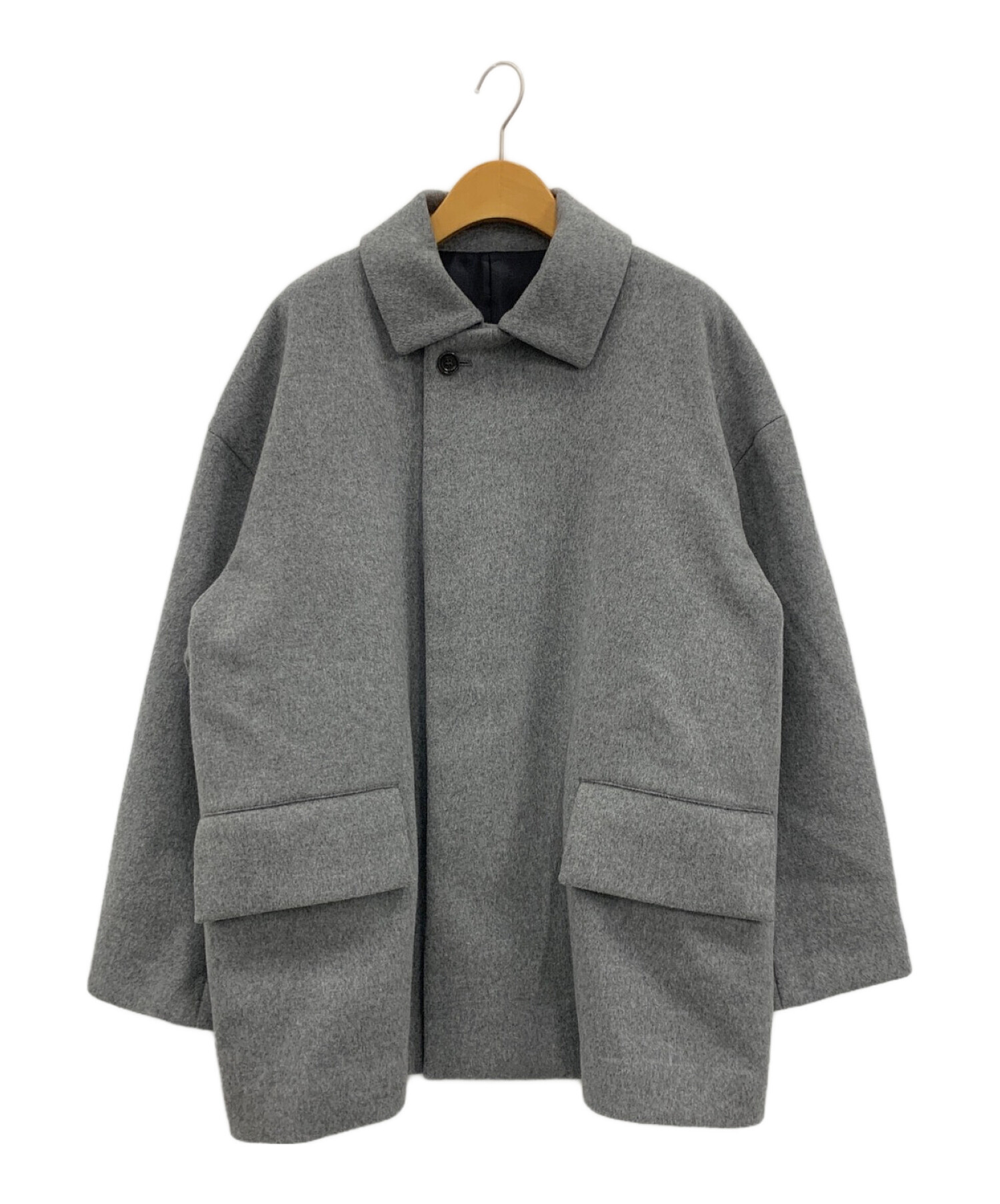 中古・古着通販】IIROT (イロット) Stand Fall Collar Coat グレー サイズ:F｜ブランド・古着通販  トレファク公式【TREFAC FASHION】スマホサイト