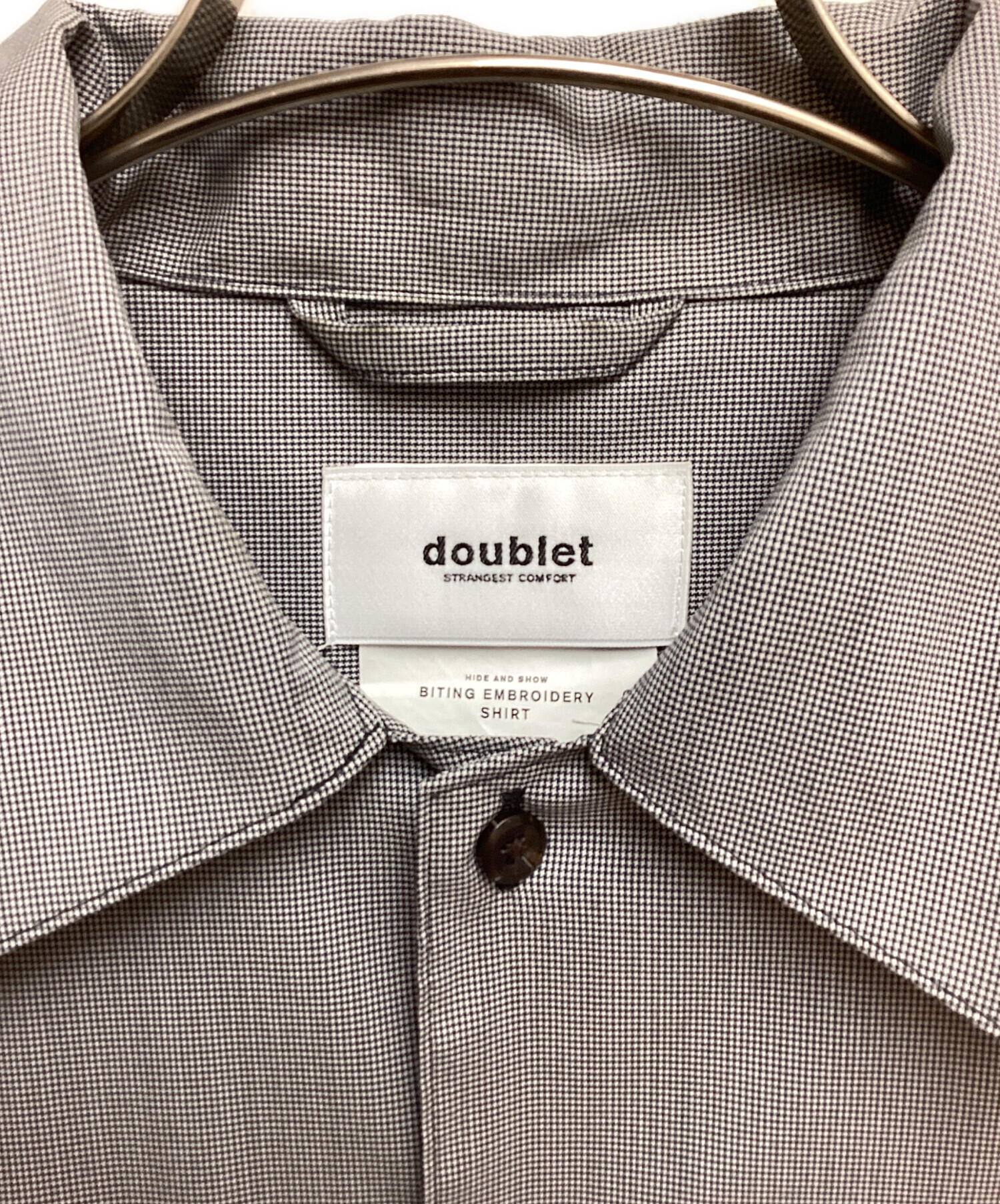 doublet (ダブレット) BITING EMBROIDERY SHIRT(バイティングエンブロイダリーシャツ) グレー サイズ:M