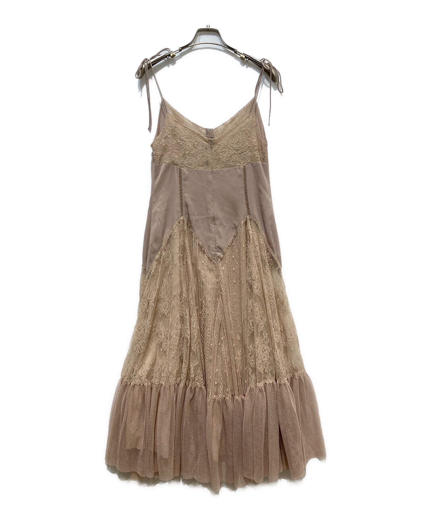 Her lip to (ハーリップトゥ) Lace-Trimmed Satin Cami Dress ベージュ サイズ:S