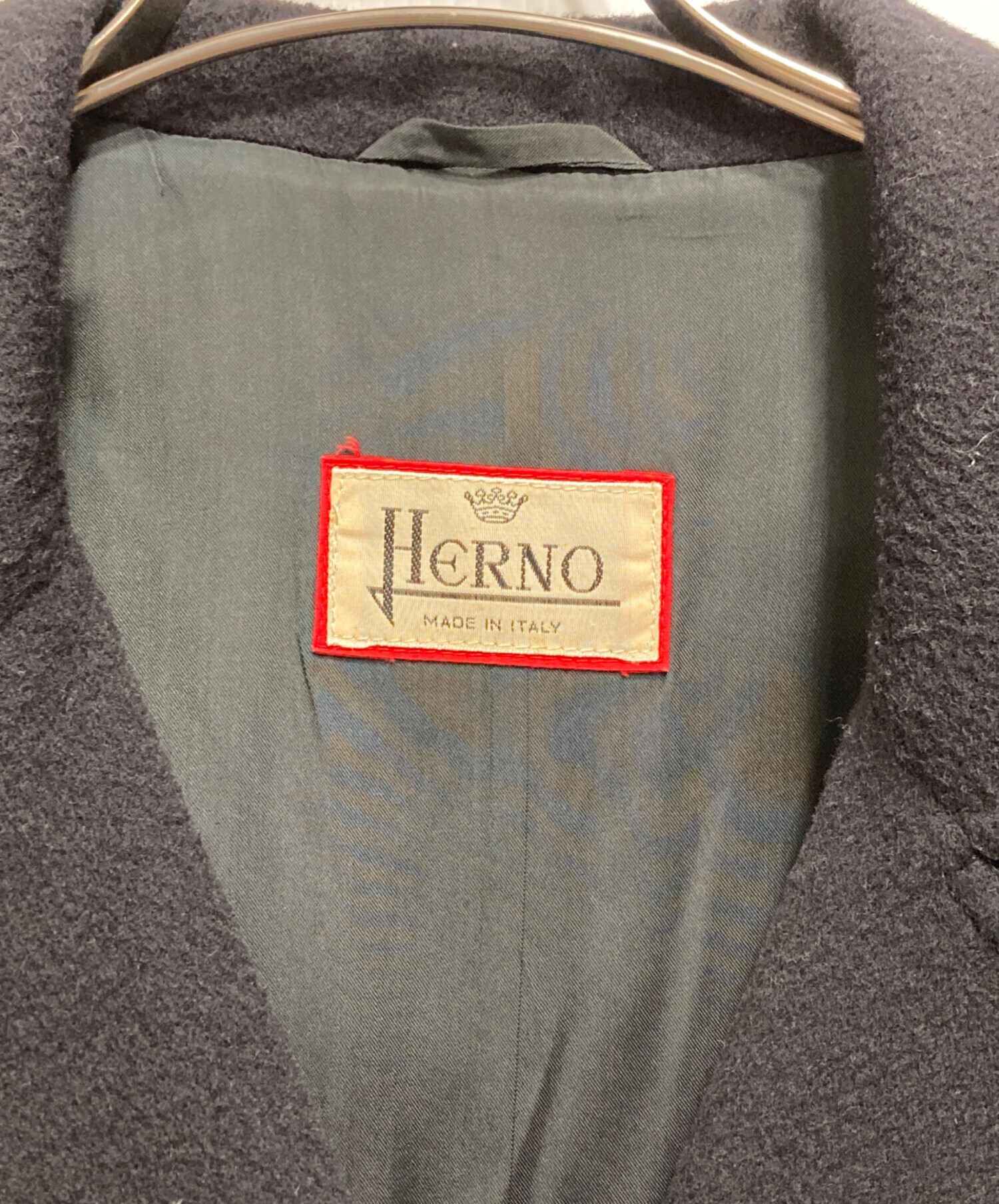 中古・古着通販】HERNO (ヘルノ) ウールカシミヤロングコート ブラック サイズ:無し｜ブランド・古着通販 トレファク公式【TREFAC  FASHION】スマホサイト