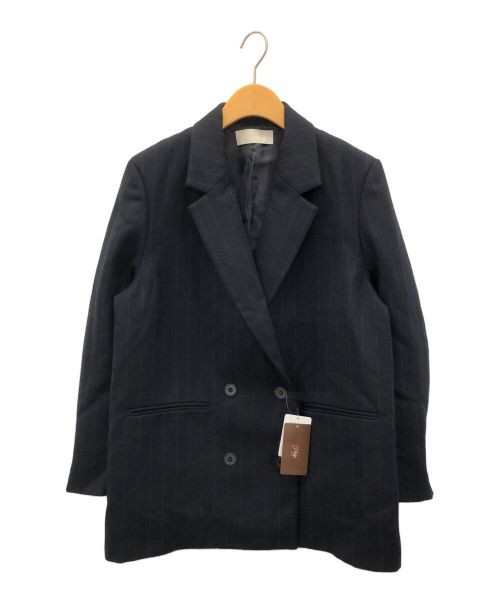 【中古・古着通販】Plage (プラージュ) ORGANIC WOOL DB ジャケット ネイビー サイズ:36｜ブランド・古着通販  トレファク公式【TREFAC FASHION】スマホサイト