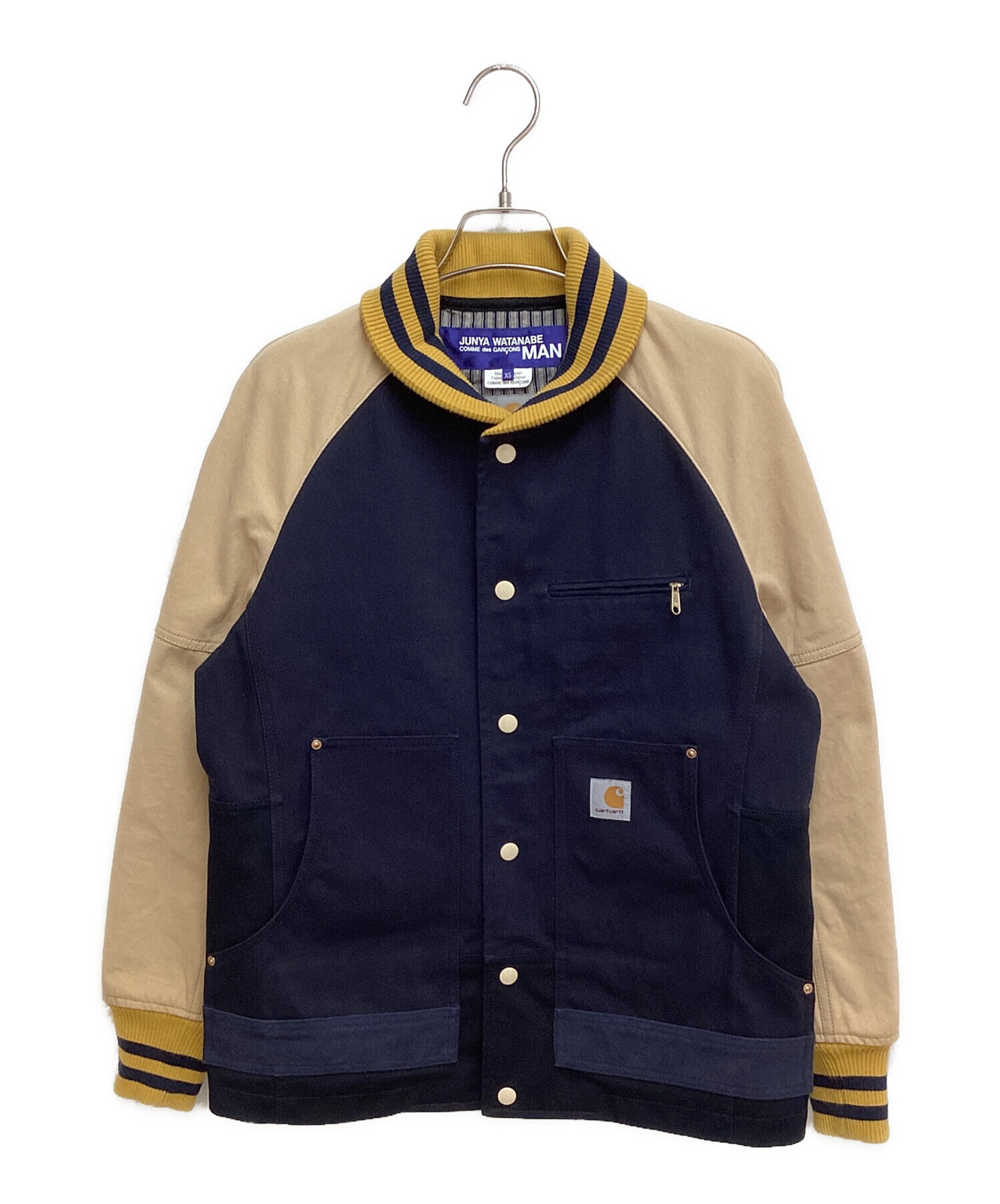 COMME des GARCONS JUNYA WATANABE MAN (コム デ ギャルソン ジュンヤ ワタナベ マン) CarHartt  (カーハート) VARSITY JACKET(ヴァーシティジャケット) ネイビー サイズ:XS