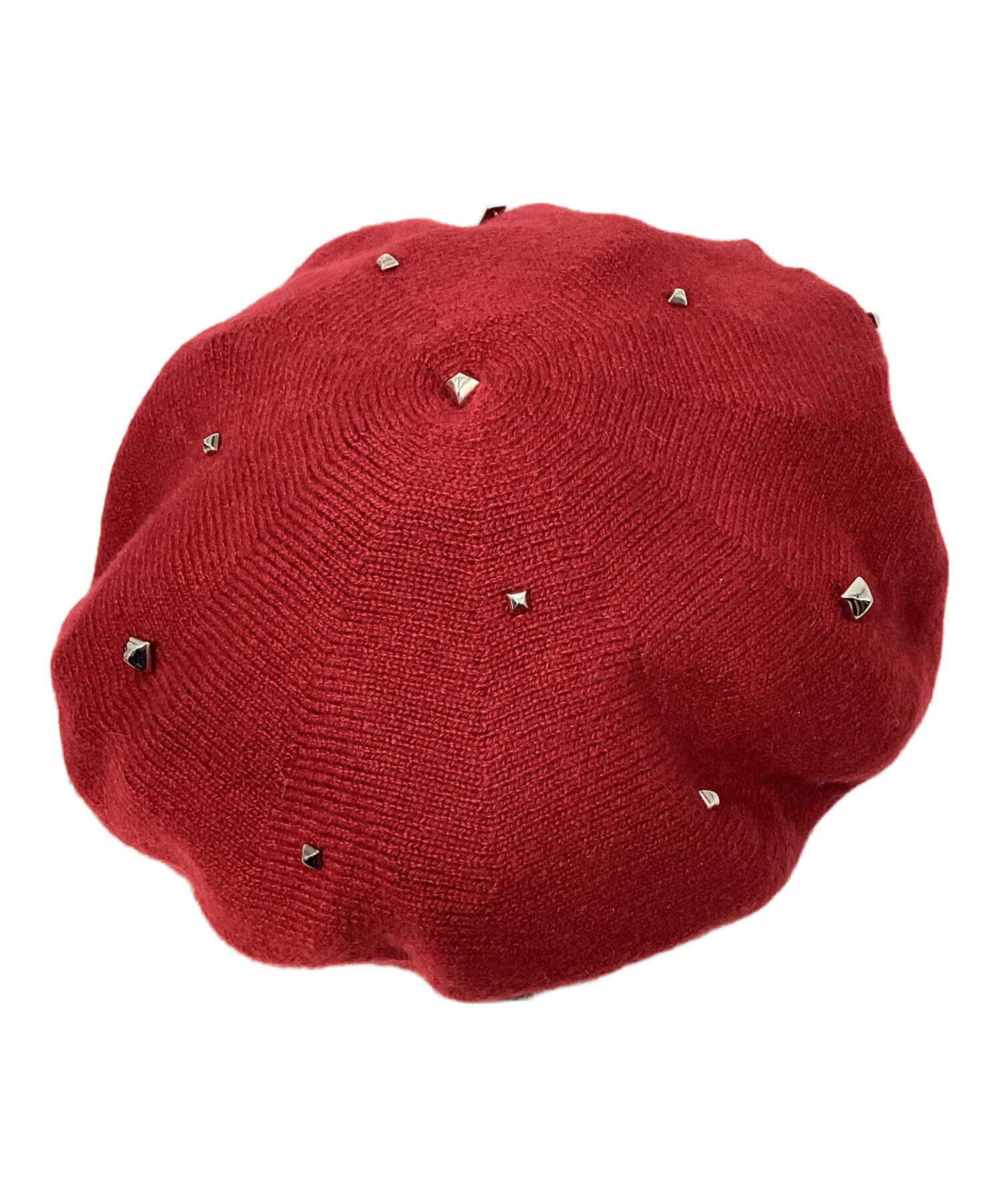 中古・古着通販】HERMES (エルメス) Cashmere Studded Beret(カシミヤスタッズベレー帽) レッド  サイズ:L｜ブランド・古着通販 トレファク公式【TREFAC FASHION】スマホサイト