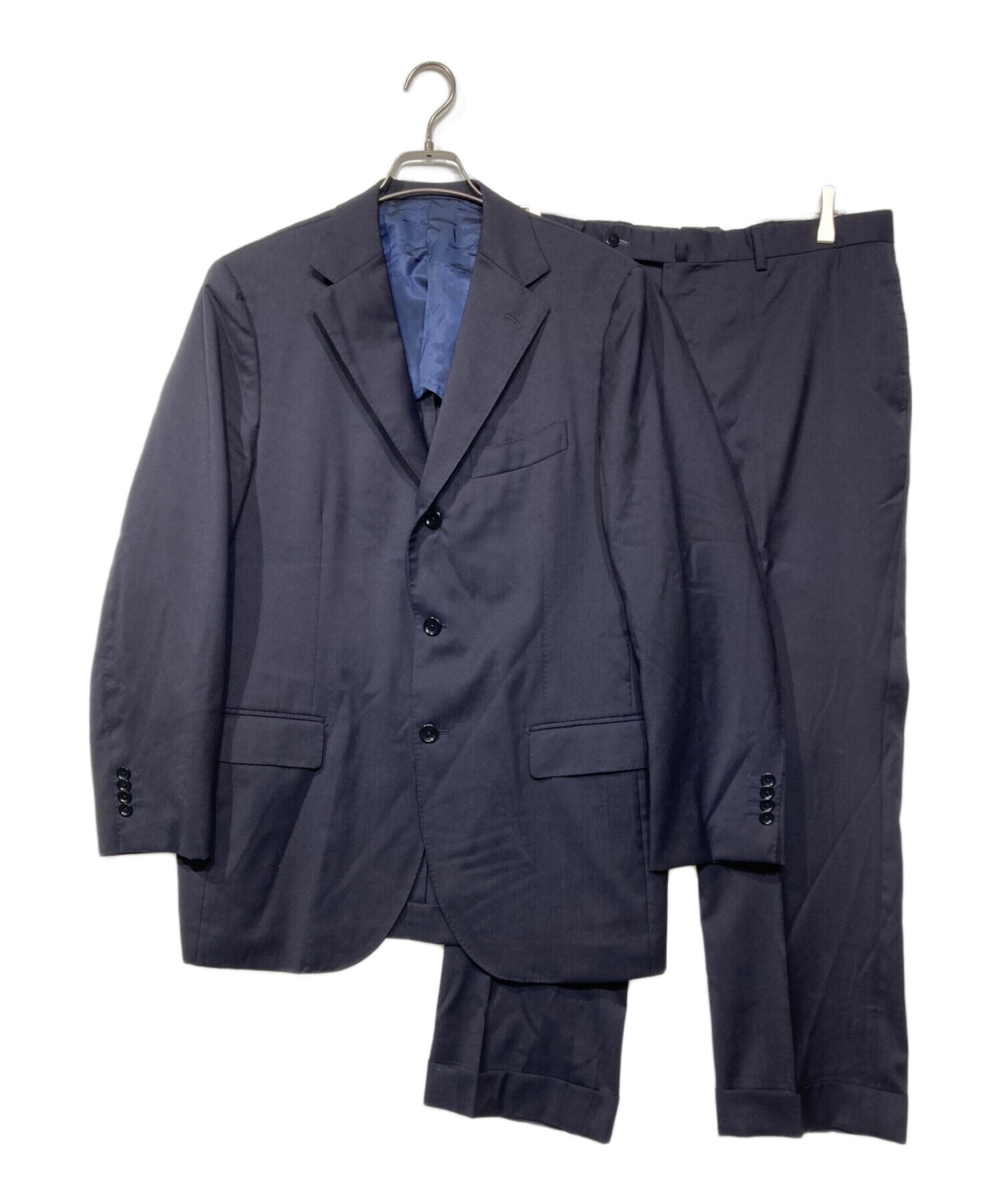 BEAMS F (ビームスエフ) ANGELICO SOLID SUIT　セットアップスーツ ネイビー サイズ:52