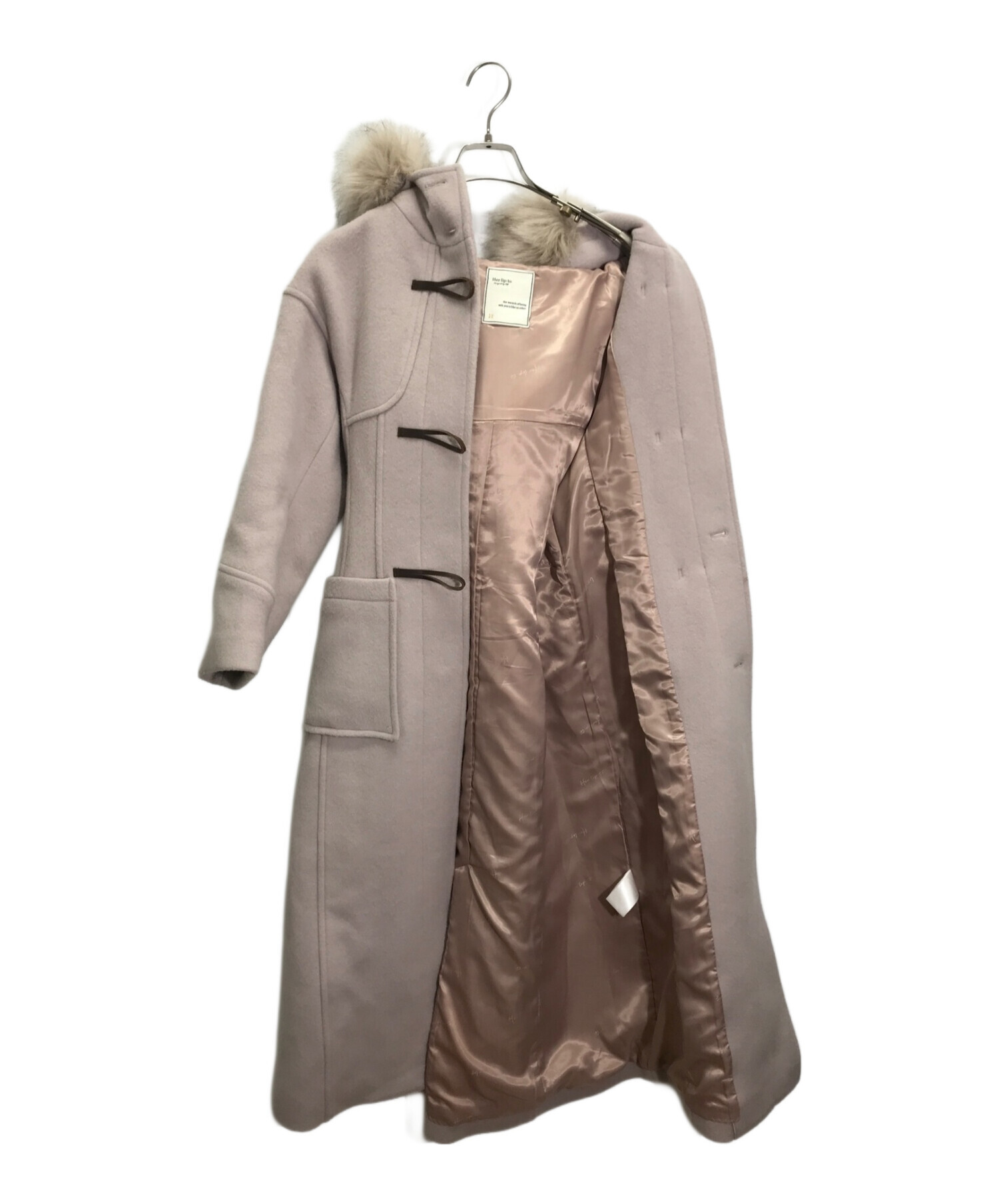 中古・古着通販】Her lip to (ハーリップトゥ) Faux Fur Hoodie Duffle Coat ベージュ  サイズ:M｜ブランド・古着通販 トレファク公式【TREFAC FASHION】スマホサイト