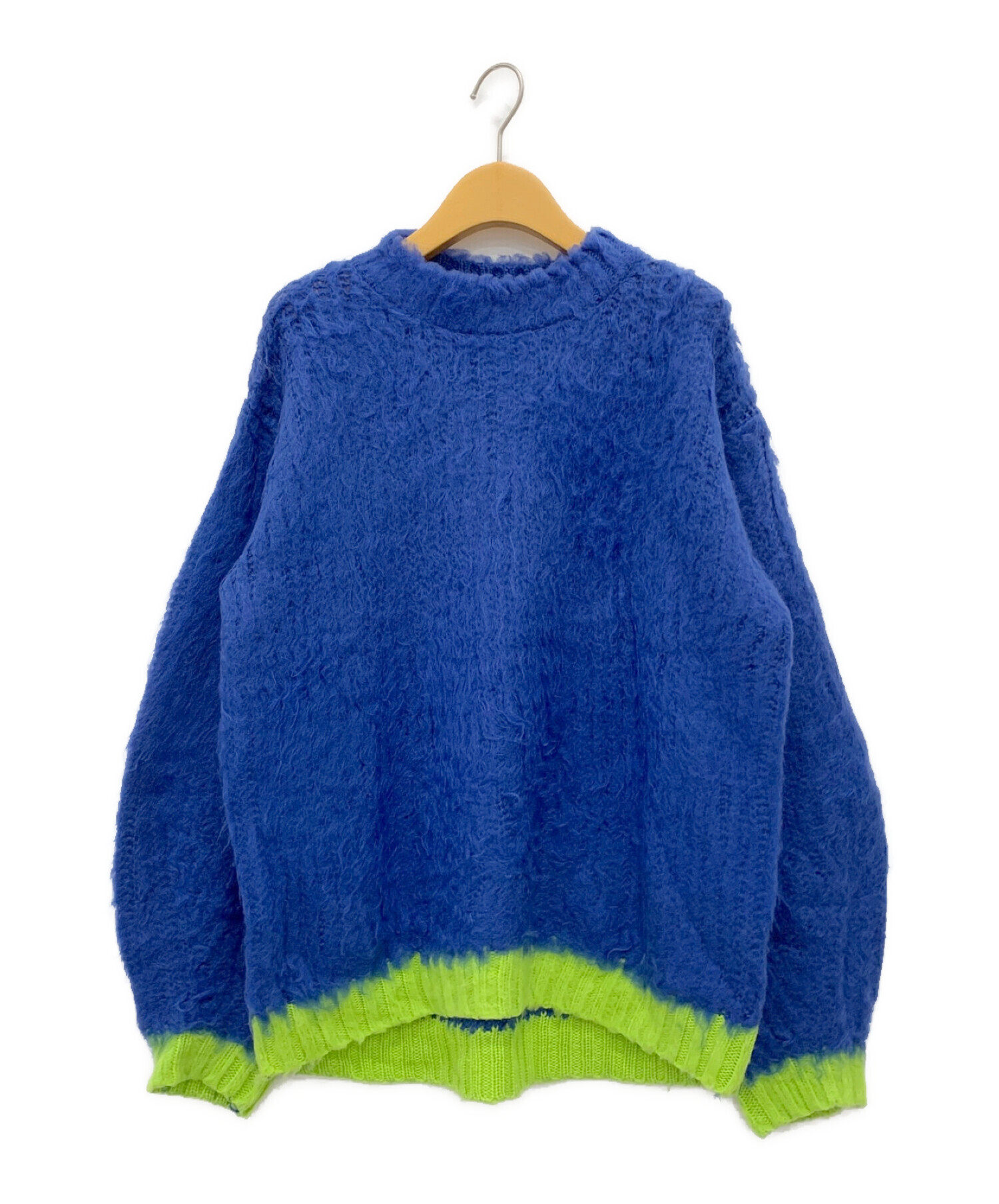 中古・古着通販】AULA AILA (アウラアイラ) COLOR LINE SHAGGY KNIT ブルー｜ブランド・古着通販  トレファク公式【TREFAC FASHION】スマホサイト