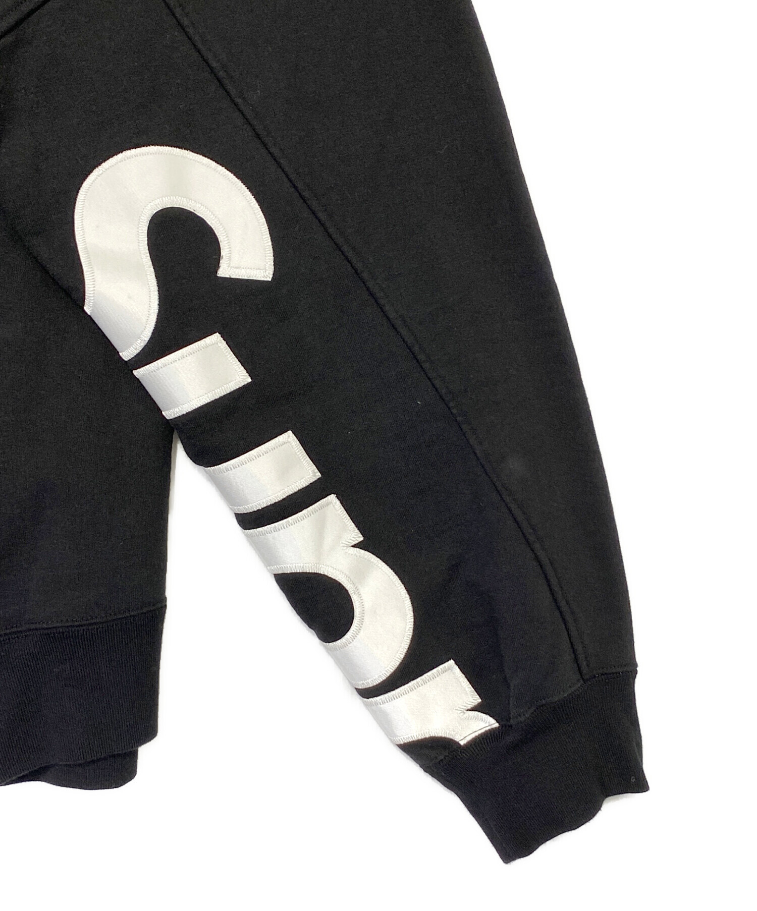 SUPREME (シュプリーム) Cropped Panels Hooded Sweatshirt ブラック サイズ:XL