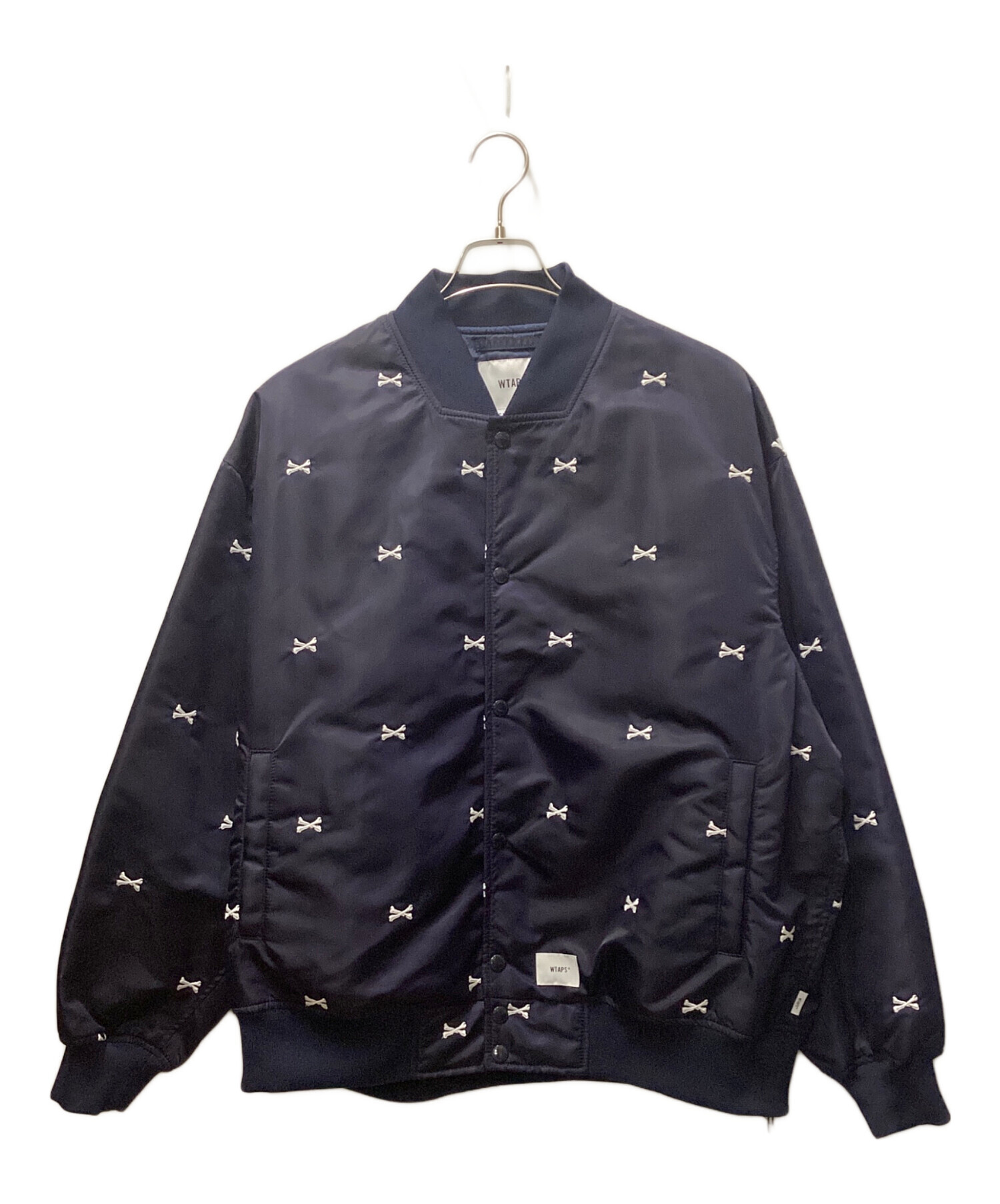 中古・古着通販】WTAPS (ダブルタップス) TEAM JACKET NYLON TWILL TEXTILE/詩集MA-1 ネイビー  サイズ:03｜ブランド・古着通販 トレファク公式【TREFAC FASHION】スマホサイト