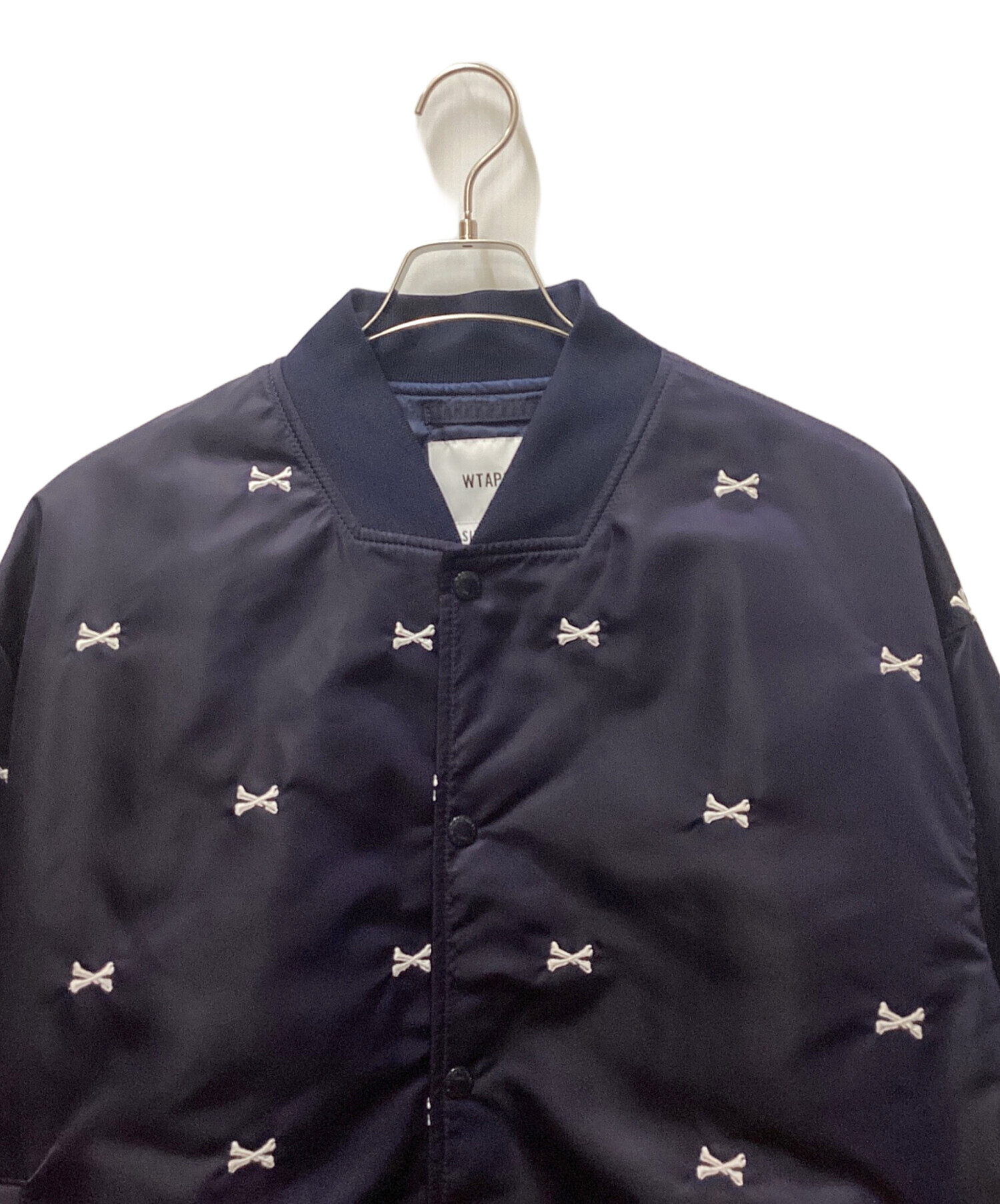 中古・古着通販】WTAPS (ダブルタップス) TEAM JACKET NYLON TWILL TEXTILE/詩集MA-1 ネイビー  サイズ:03｜ブランド・古着通販 トレファク公式【TREFAC FASHION】スマホサイト