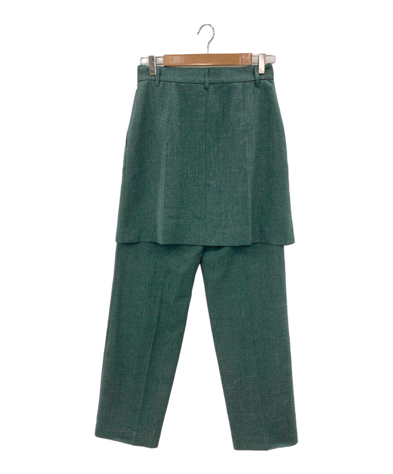 LE CIEL BLEU (ルシェルブルー) Layered Tailored Pants グリーン サイズ:36
