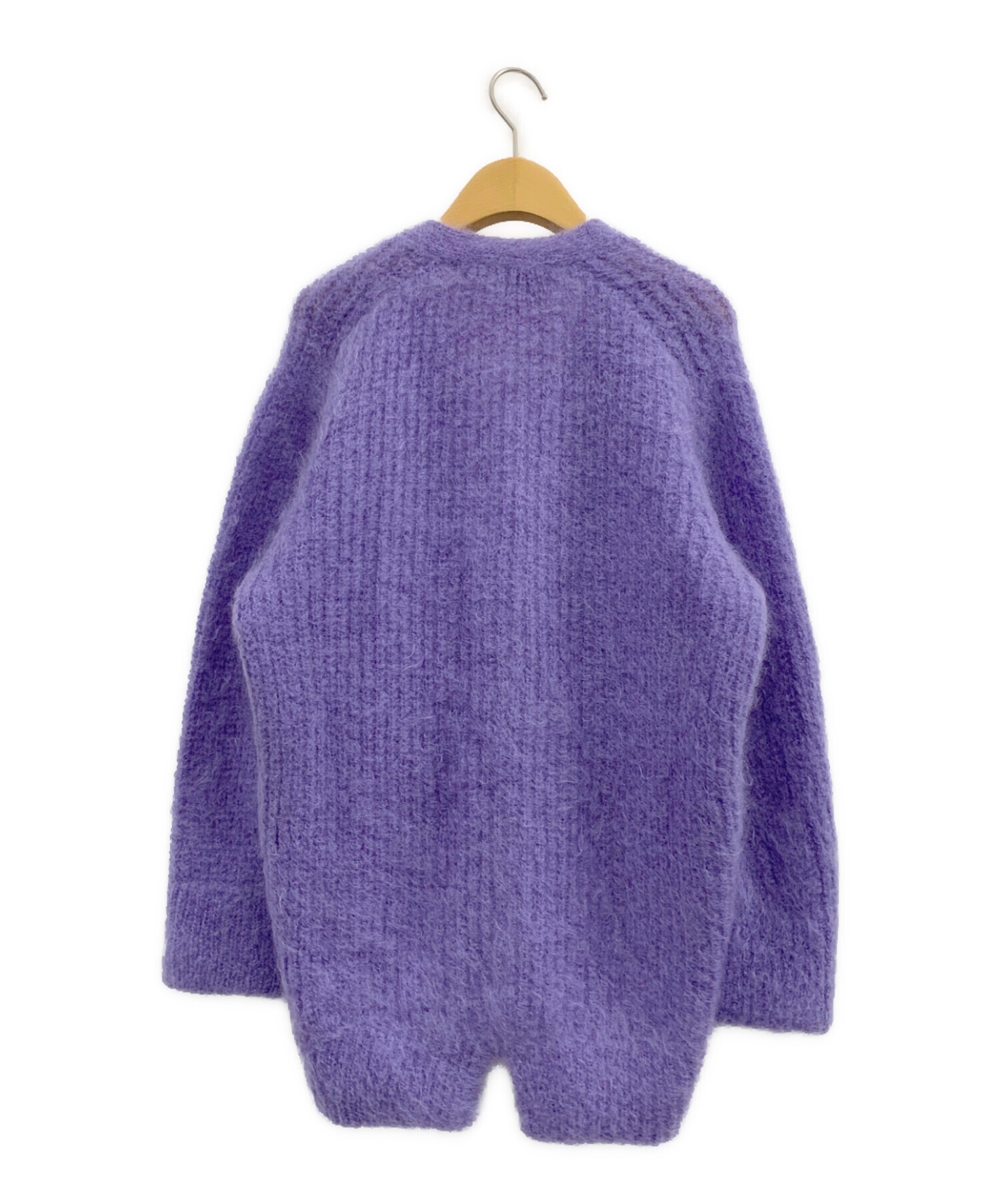 JUN MIKAMI (ジュン ミカミ) Mohair V Neck Cardigan パープル サイズ:-