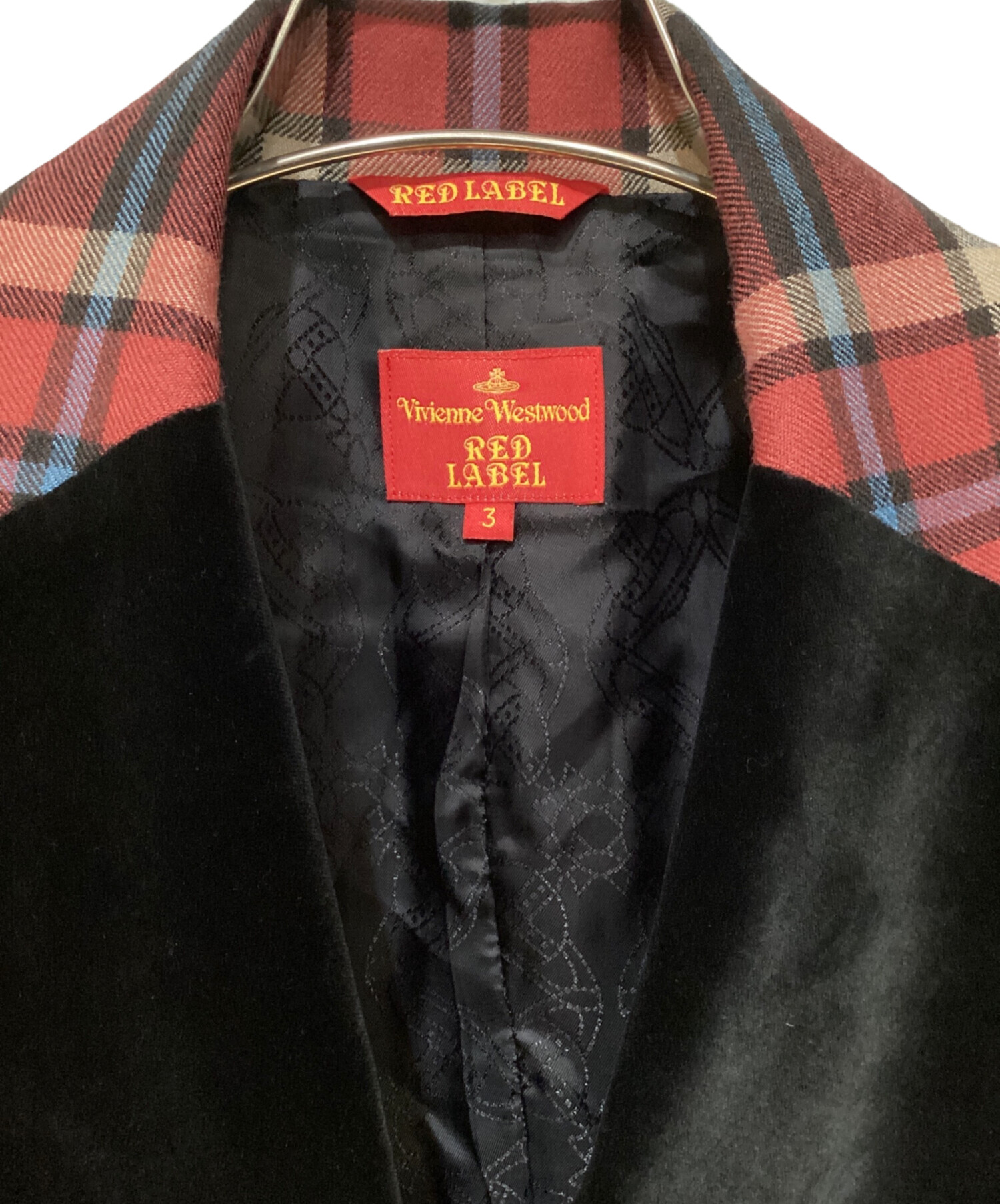 Vivienne Westwood RED LABEL (ヴィヴィアンウエストウッドレッドレーベル) Tartan Check Love Jacket  Setup（タータンチェックラブジャケットセットアップ） レッド サイズ:3