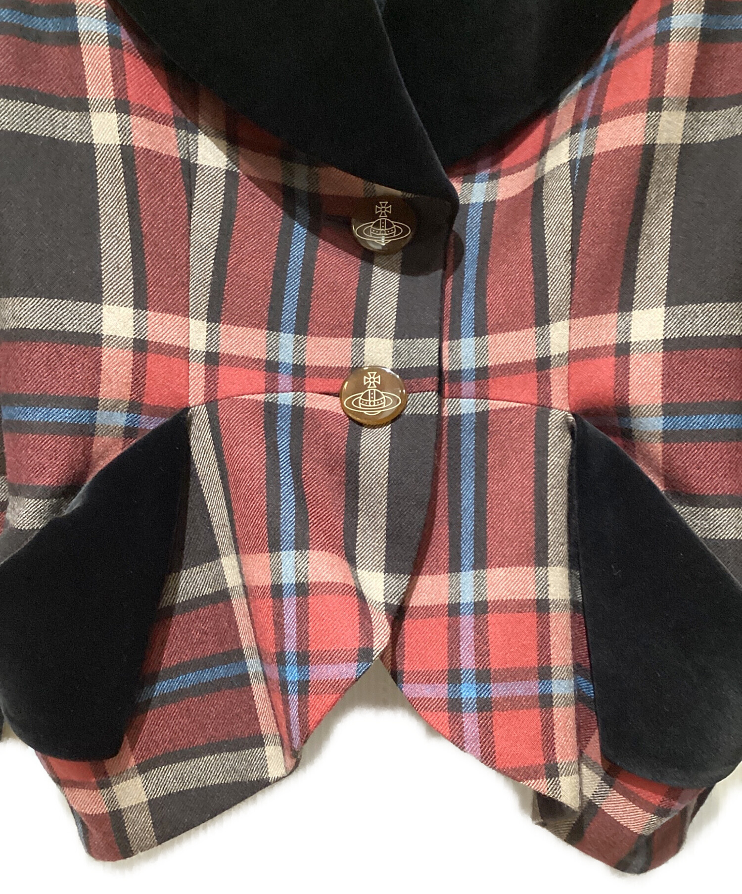 中古・古着通販】Vivienne Westwood RED LABEL (ヴィヴィアンウエストウッドレッドレーベル) Tartan Check  Love Jacket Setup（タータンチェックラブジャケットセットアップ） レッド サイズ:3｜ブランド・古着通販 トレファク公式【TREFAC  FASHION】スマホサイト