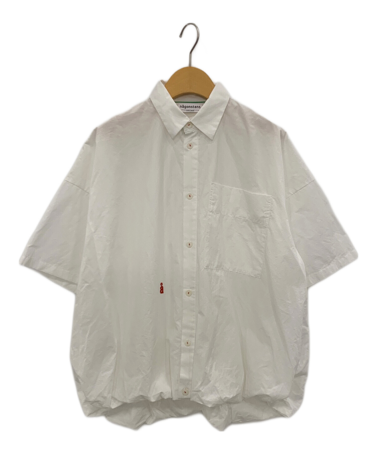 中古・古着通販】nagonstans (ナゴンスタンス) balloon hem shirt ホワイト サイズ:MEDIUM｜ブランド・古着通販  トレファク公式【TREFAC FASHION】スマホサイト