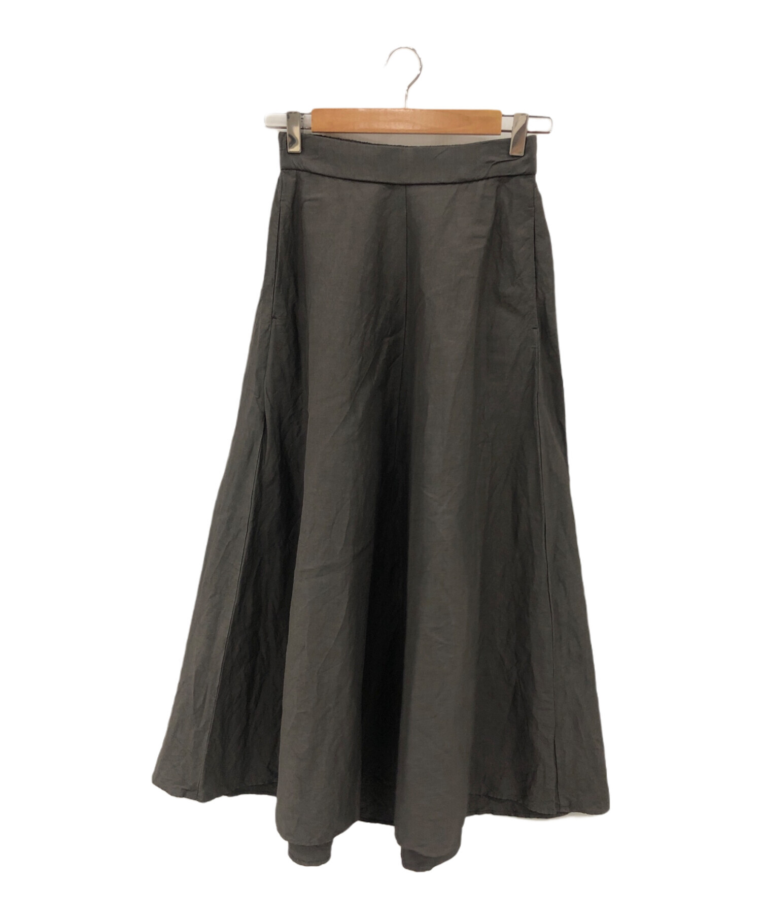 中古・古着通販】ATON (エイトン) LIGHT HEMP EASY FLARED SKIRT チャコールグレー サイズ:00｜ブランド・古着通販  トレファク公式【TREFAC FASHION】スマホサイト