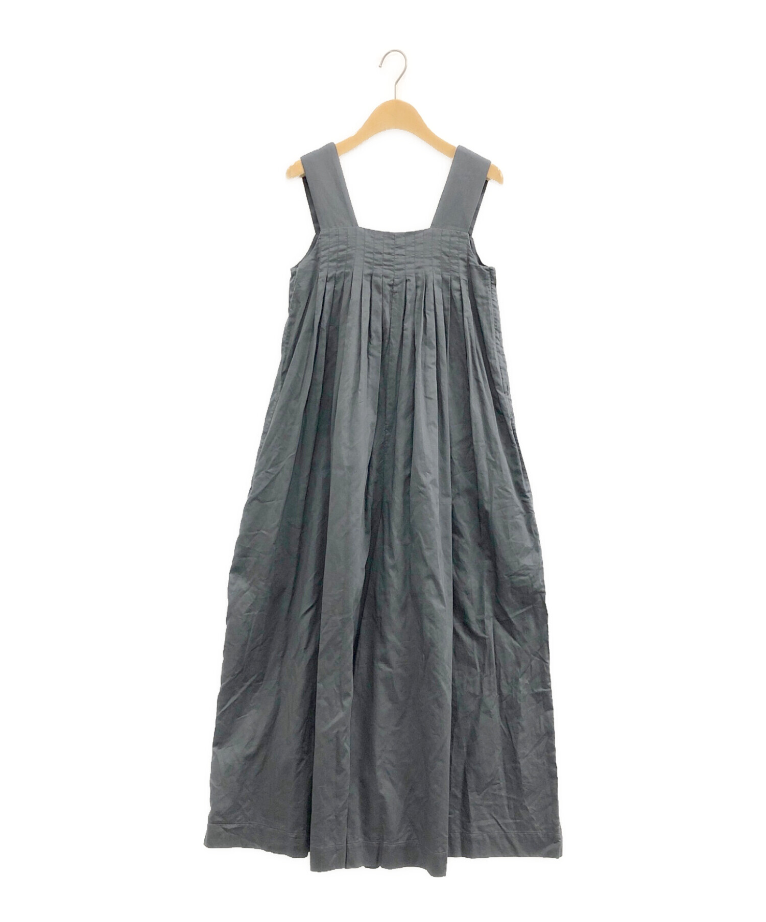 中古・古着通販】ATON (エイトン) MICRO COTTON SATIN OVERALL チャコールグレー サイズ:00｜ブランド・古着通販  トレファク公式【TREFAC FASHION】スマホサイト