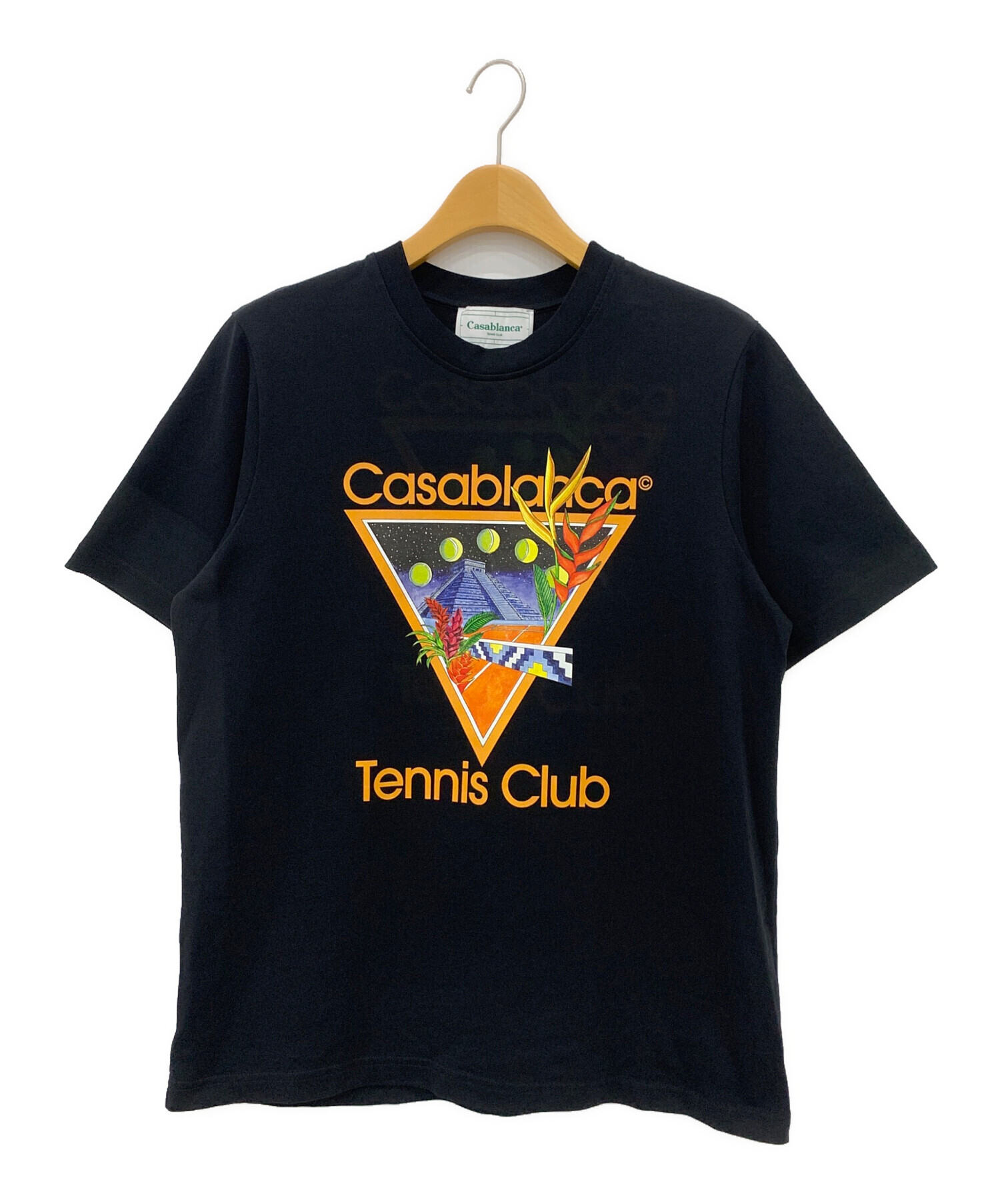 中古・古着通販】CASABLANCA (カサブランカ) Tennis Club T-Shirt ブラック サイズ:M｜ブランド・古着通販  トレファク公式【TREFAC FASHION】スマホサイト