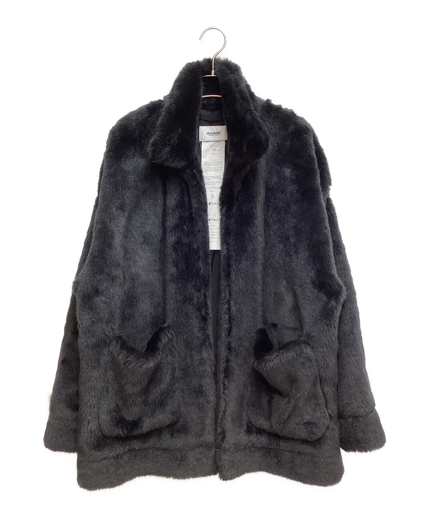 doublet (ダブレット) HAND-PAINTED FUR JACKET（ハンドペイントファージャケット） ブラック サイズ:M