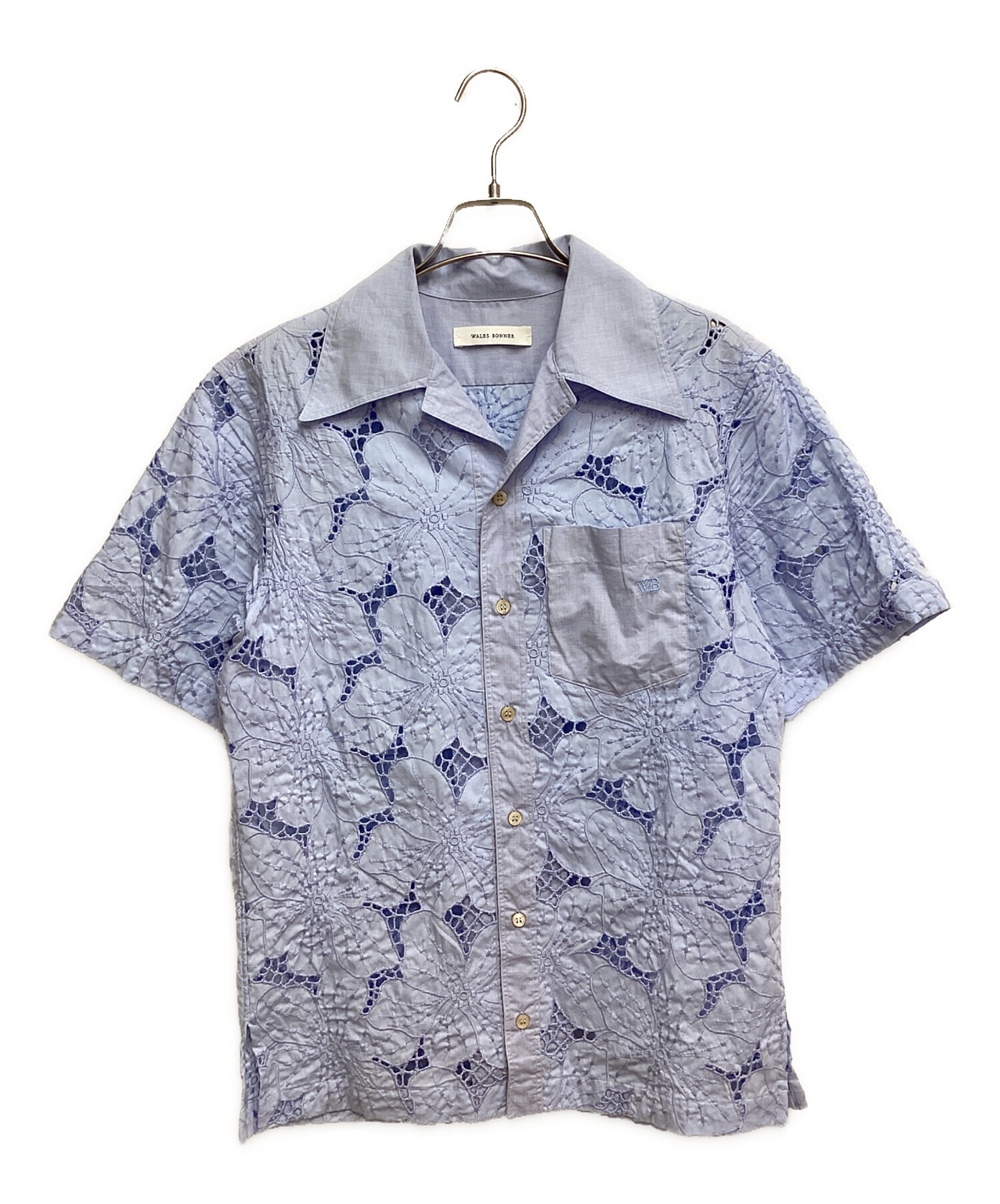 WALES BONNER (ウェールズボナー) 24SS Highlife Bowling Shirt (ハイライフボーリングシャツ) スカイブルー  サイズ:46