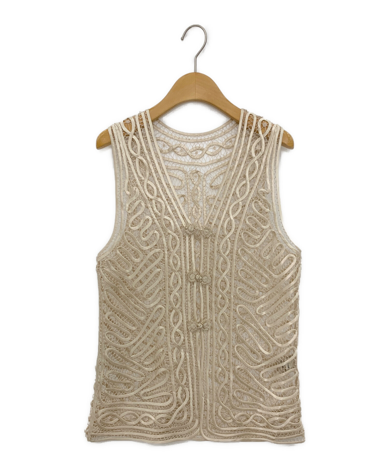 TODAYFUL (トゥデイフル) Embroidery Middle Vest ベージュ サイズ:F