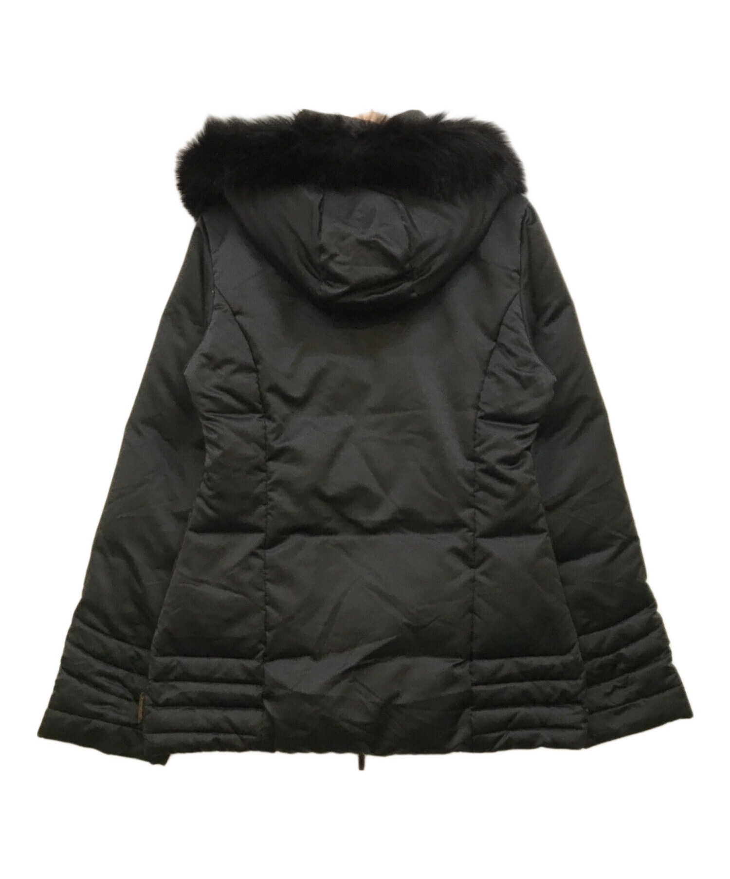 MONCLER (モンクレール) TANZ ファー付ダウンジャケット ブラック