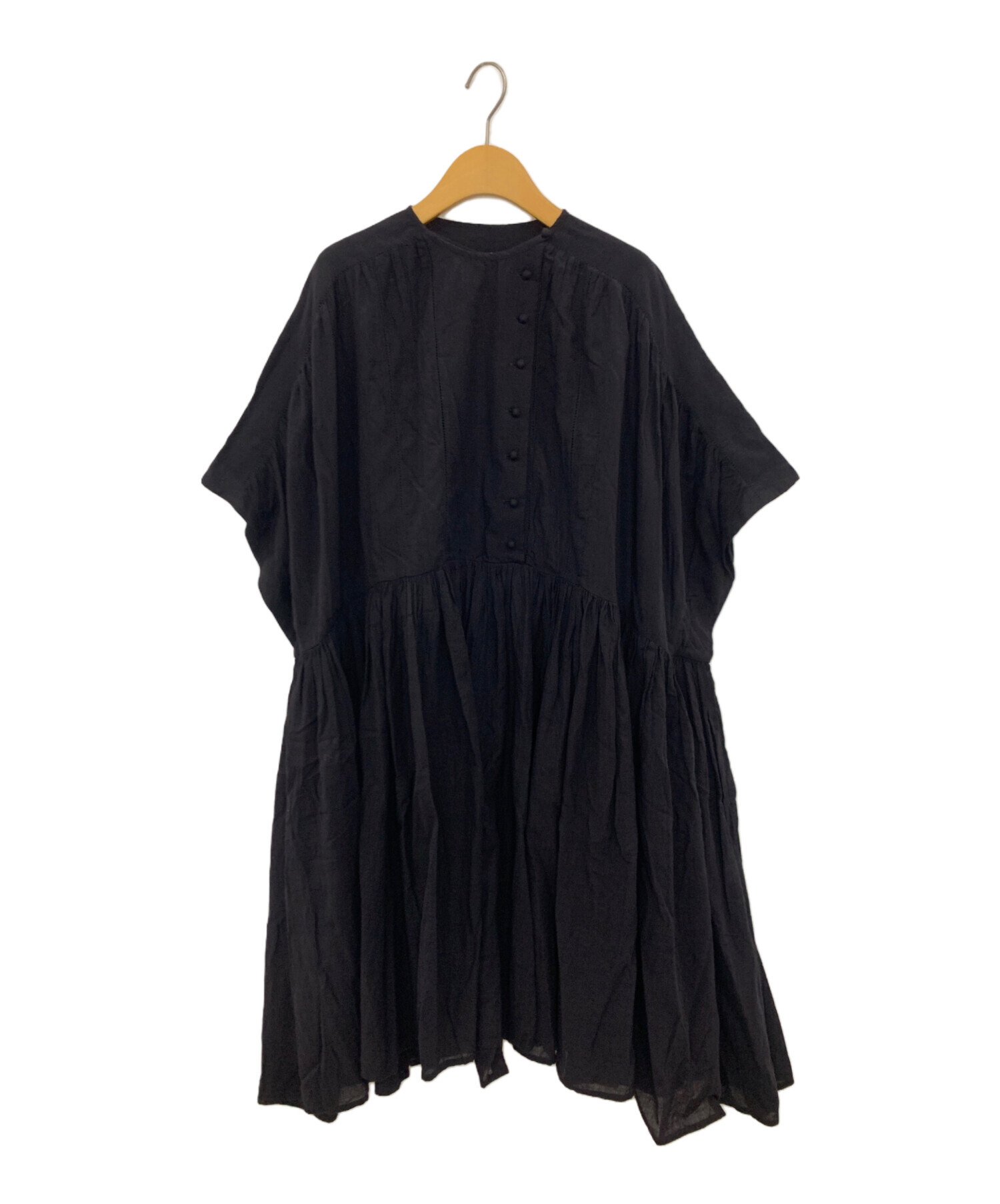 中古・古着通販】Khadi & Co (カディアンドコー) GATHER PULL TUNIC ブラック サイズ:L｜ブランド・古着通販  トレファク公式【TREFAC FASHION】スマホサイト